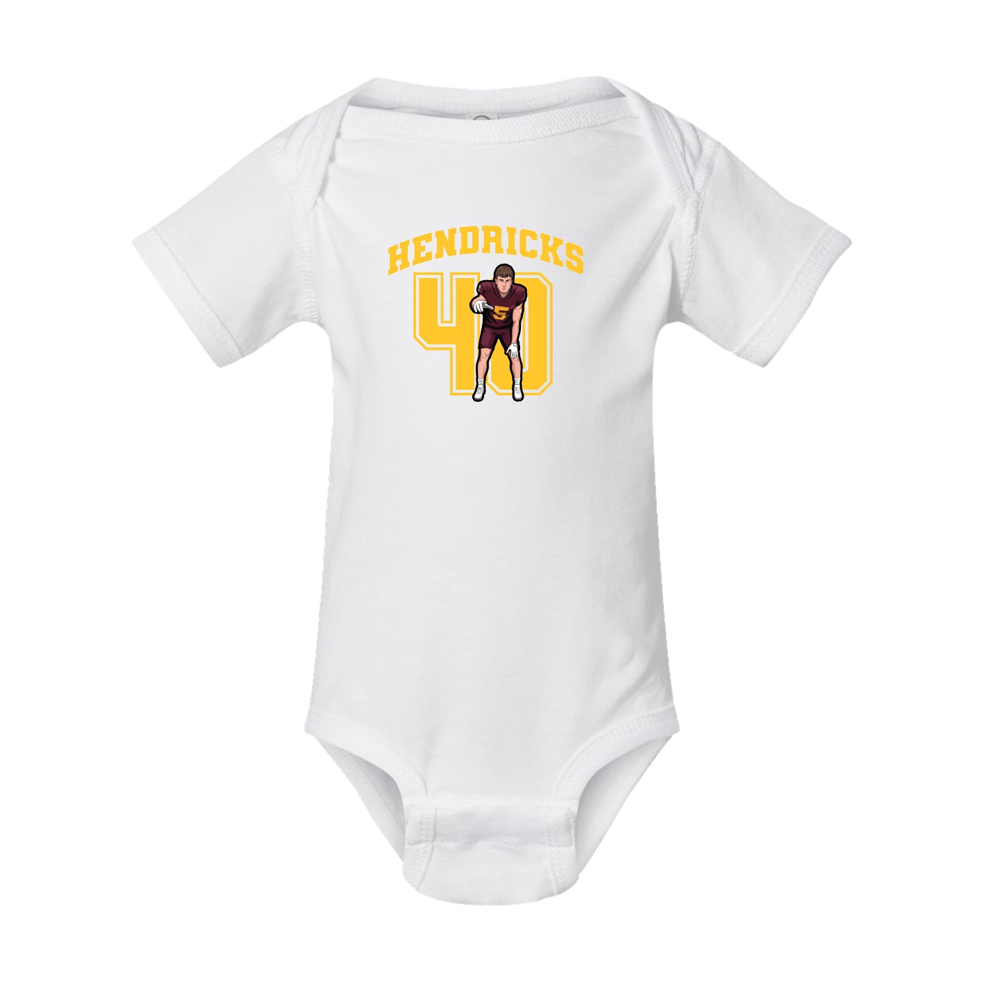 Baby Onesie — Number in White