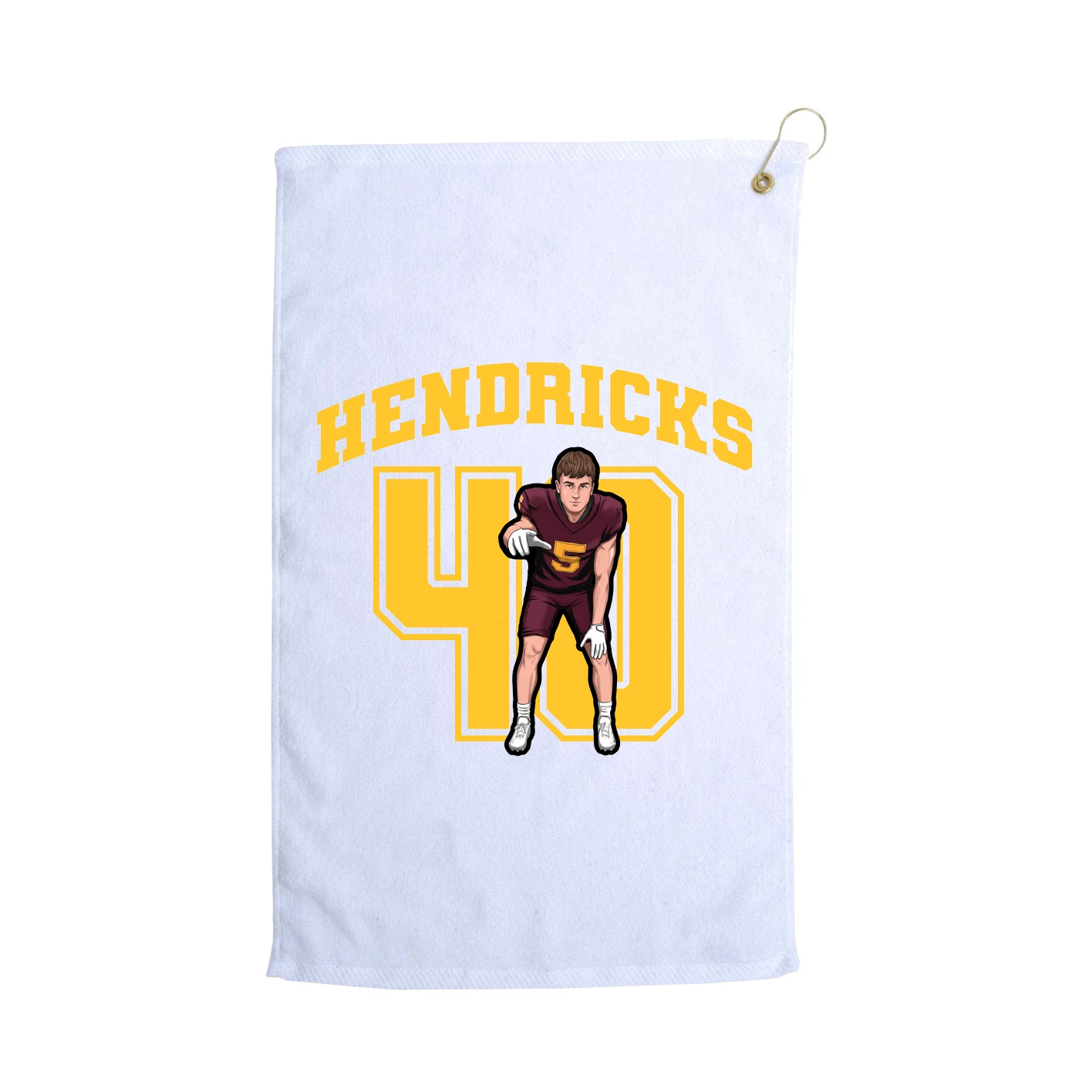 Golf Towel — Number in White