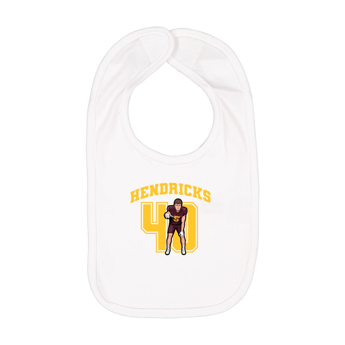 Infant Bib — Number in White
