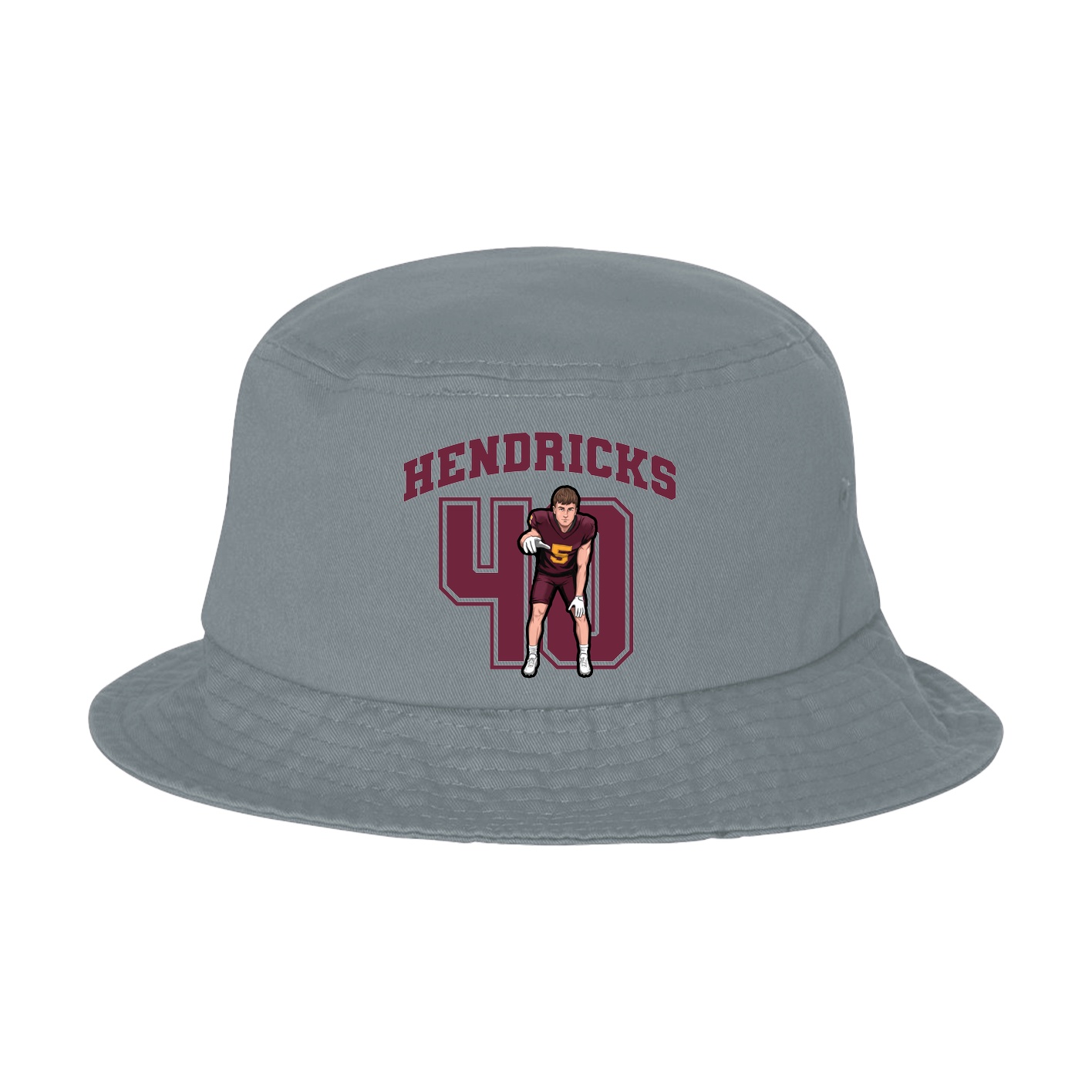 Bucket Cap — Number in Grey