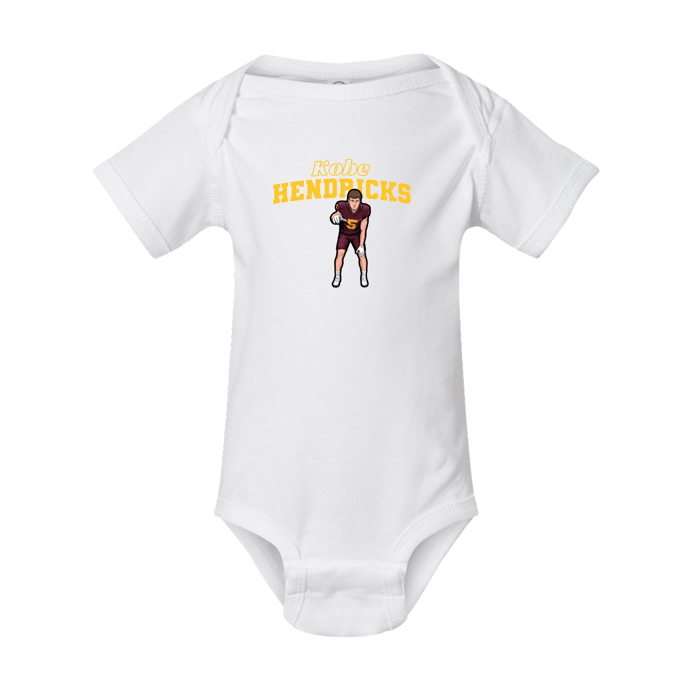 Baby Onesie — Name Arch in White