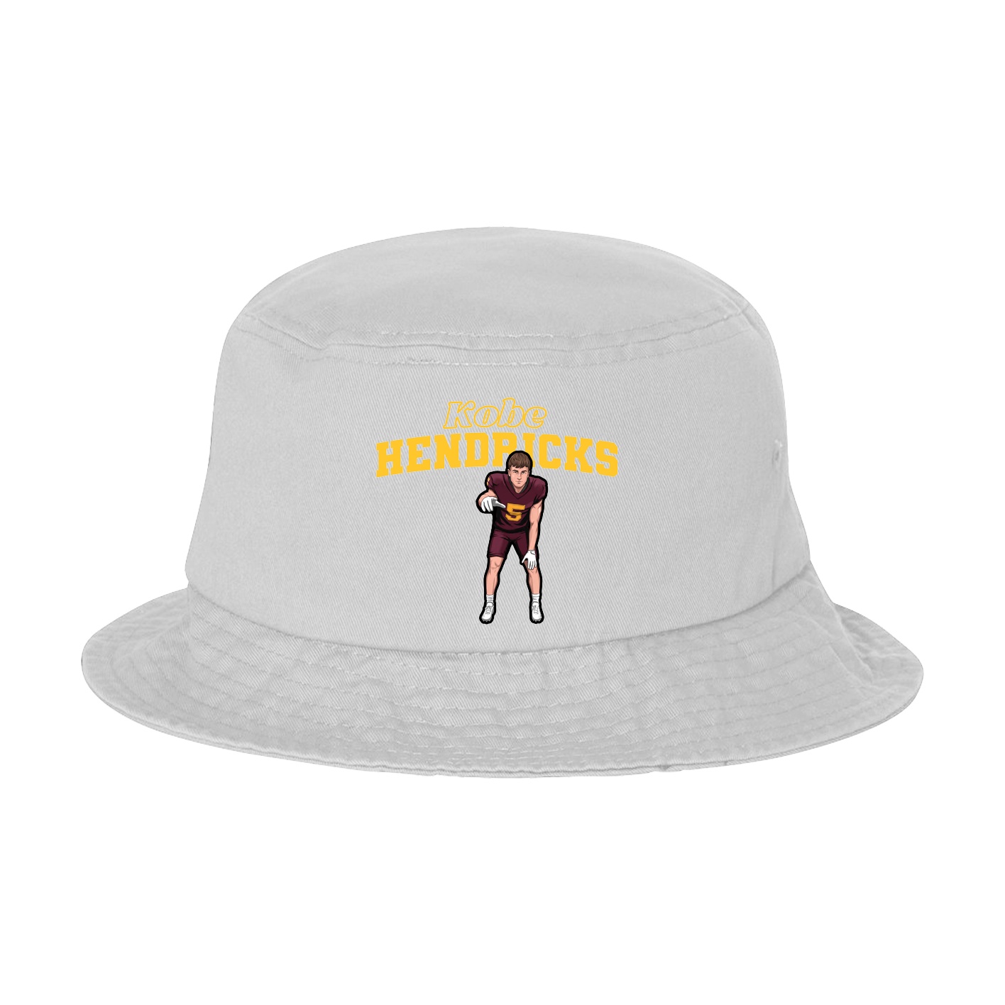 Bucket Cap — Name Arch in White