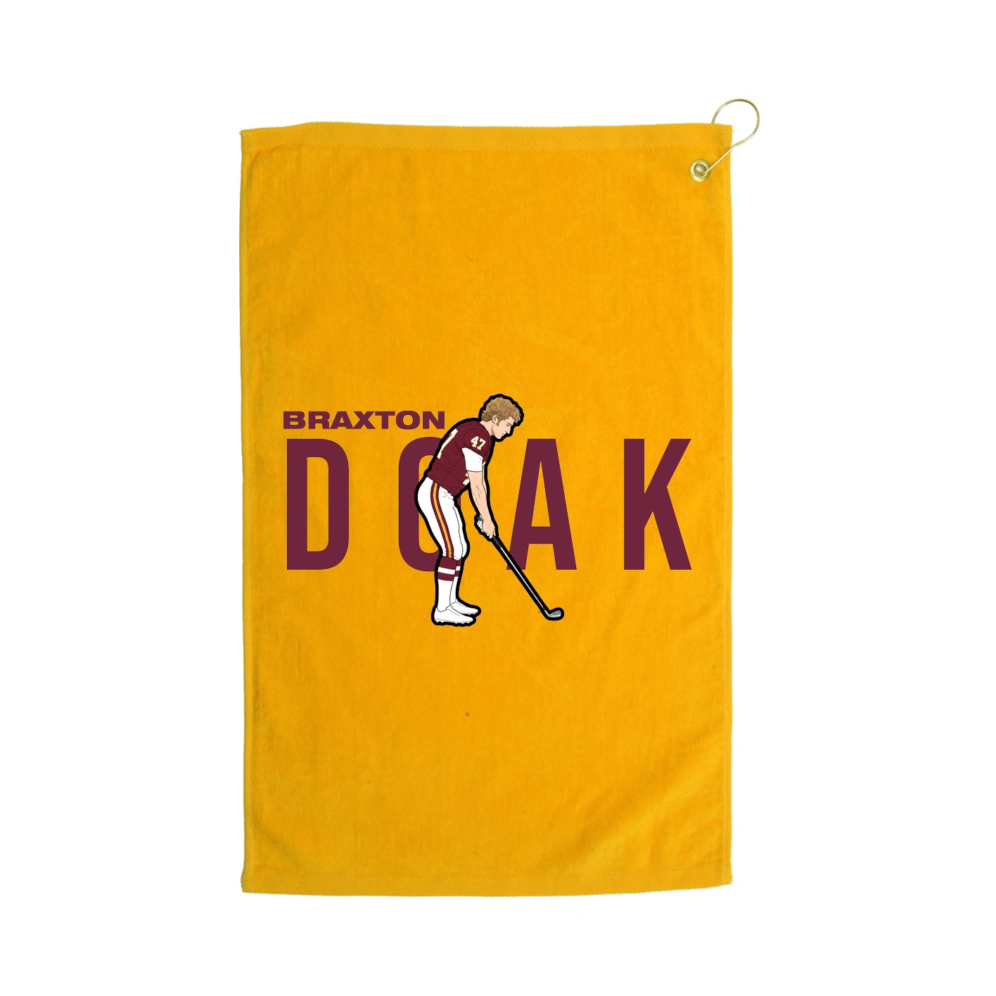 Golf Towel — Player Name in Gold