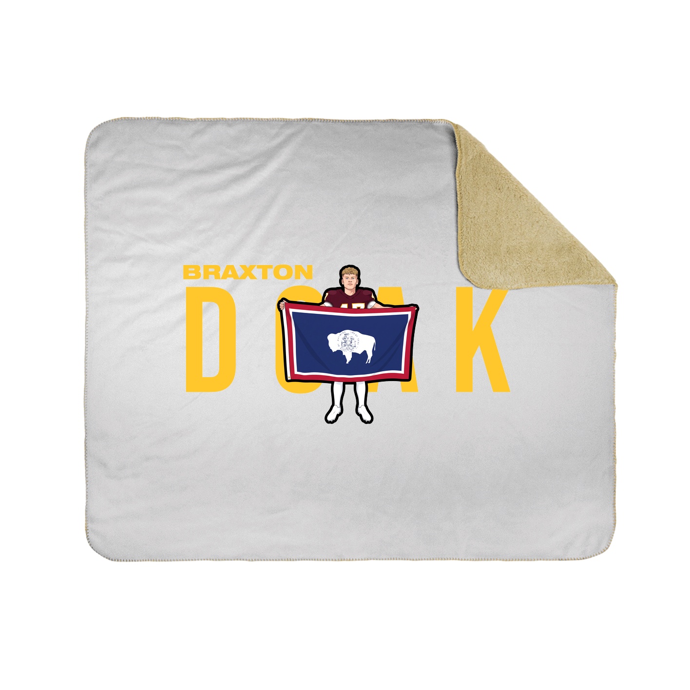 Throw Blanket — Player Name in White