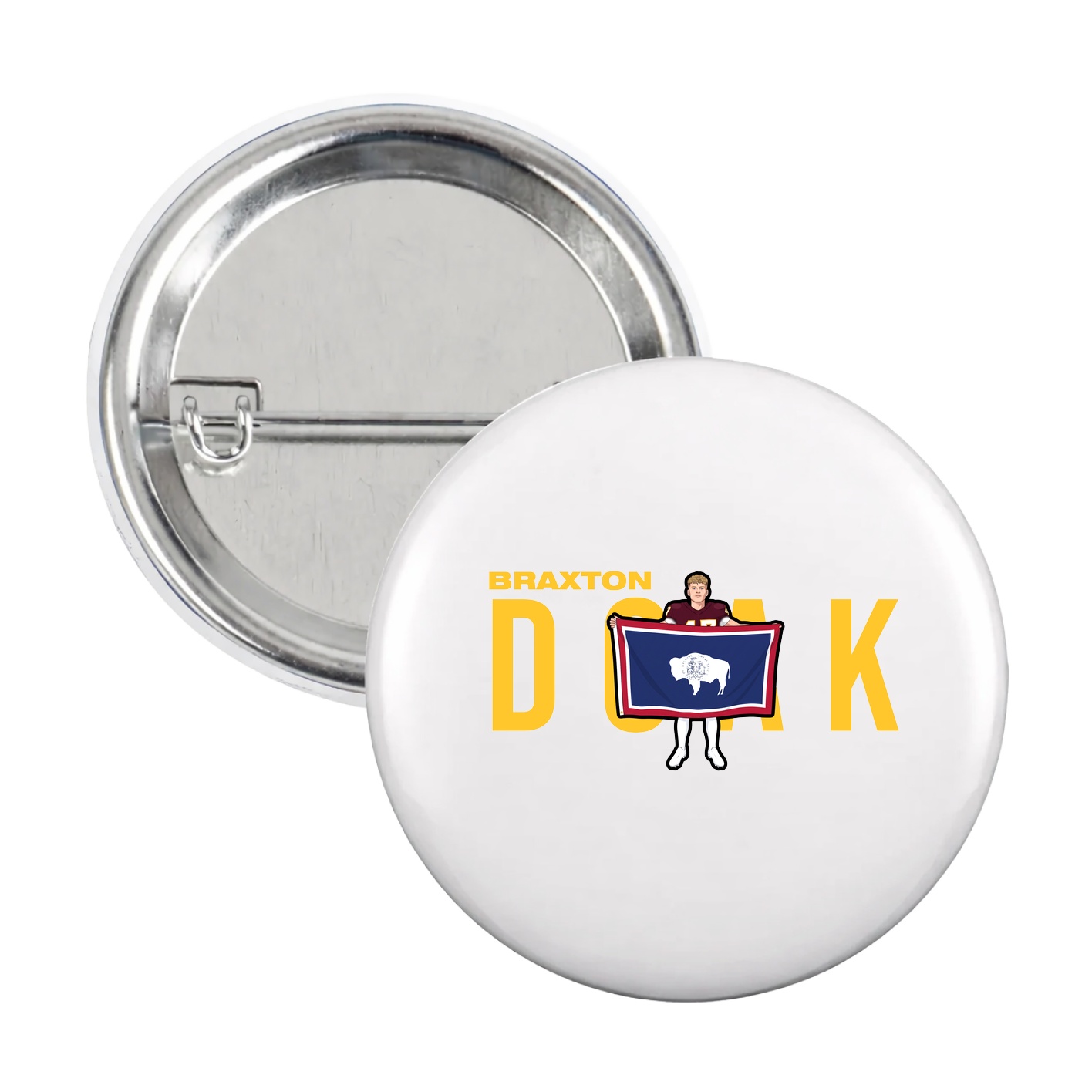 Game Day Button — Player Name in White