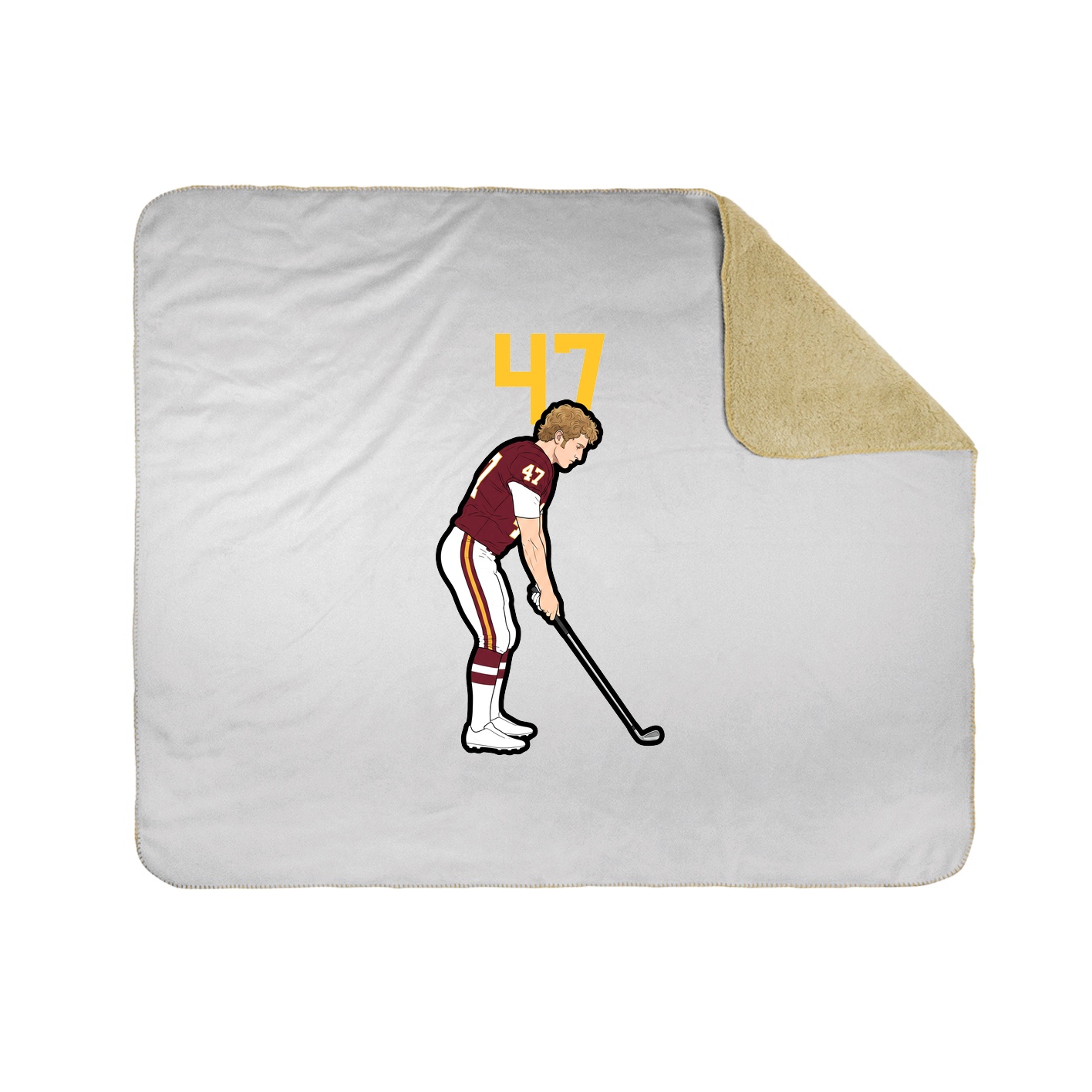 Throw Blanket — Number Top in White