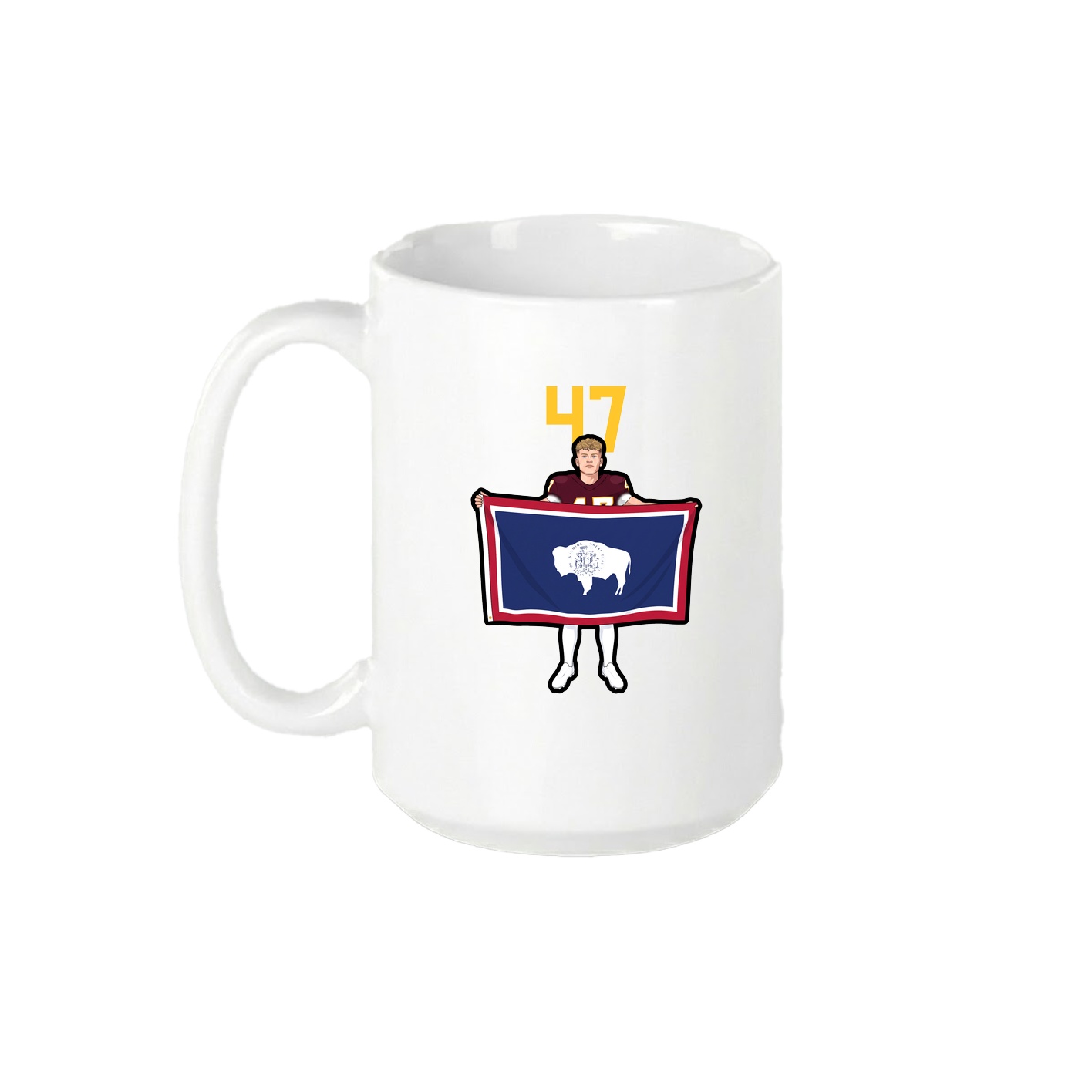 15oz Coffee Mug — Number Top in White