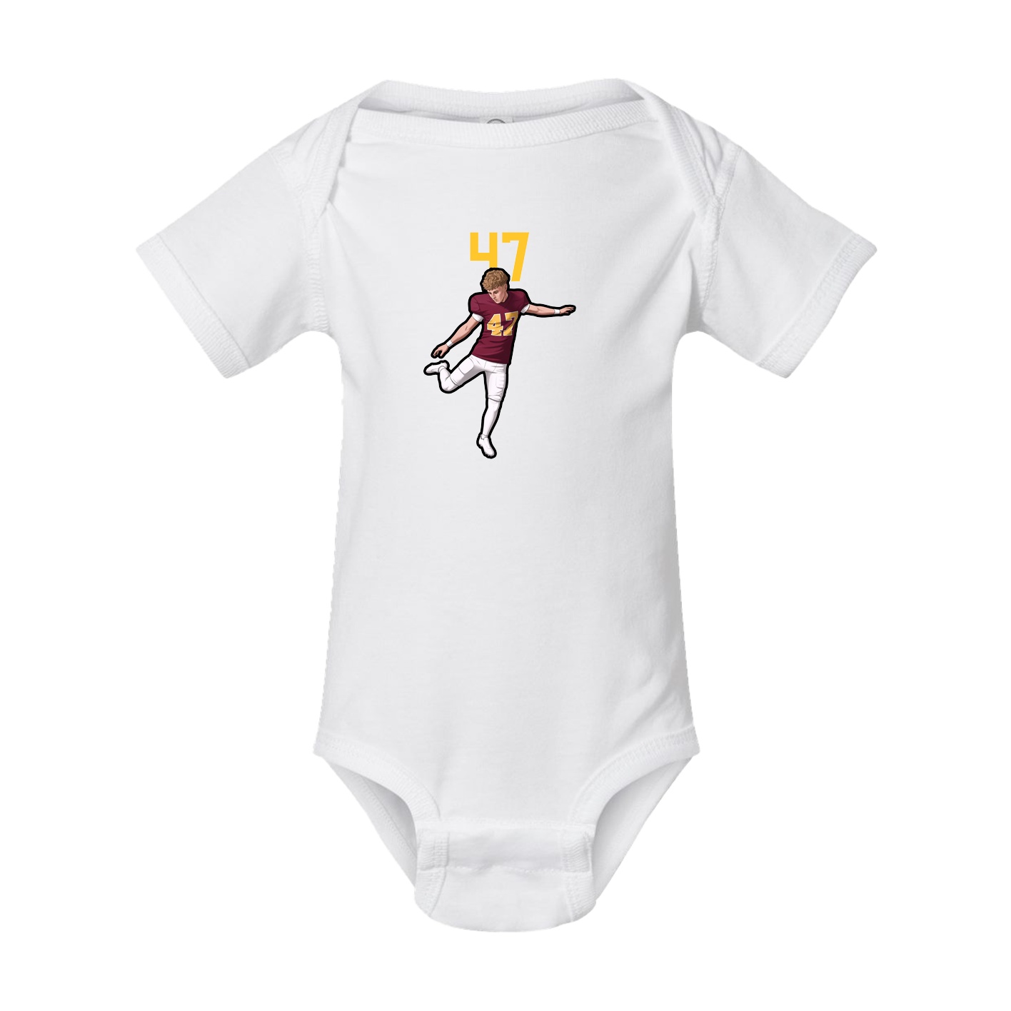 Baby Onesie — Number Top in White