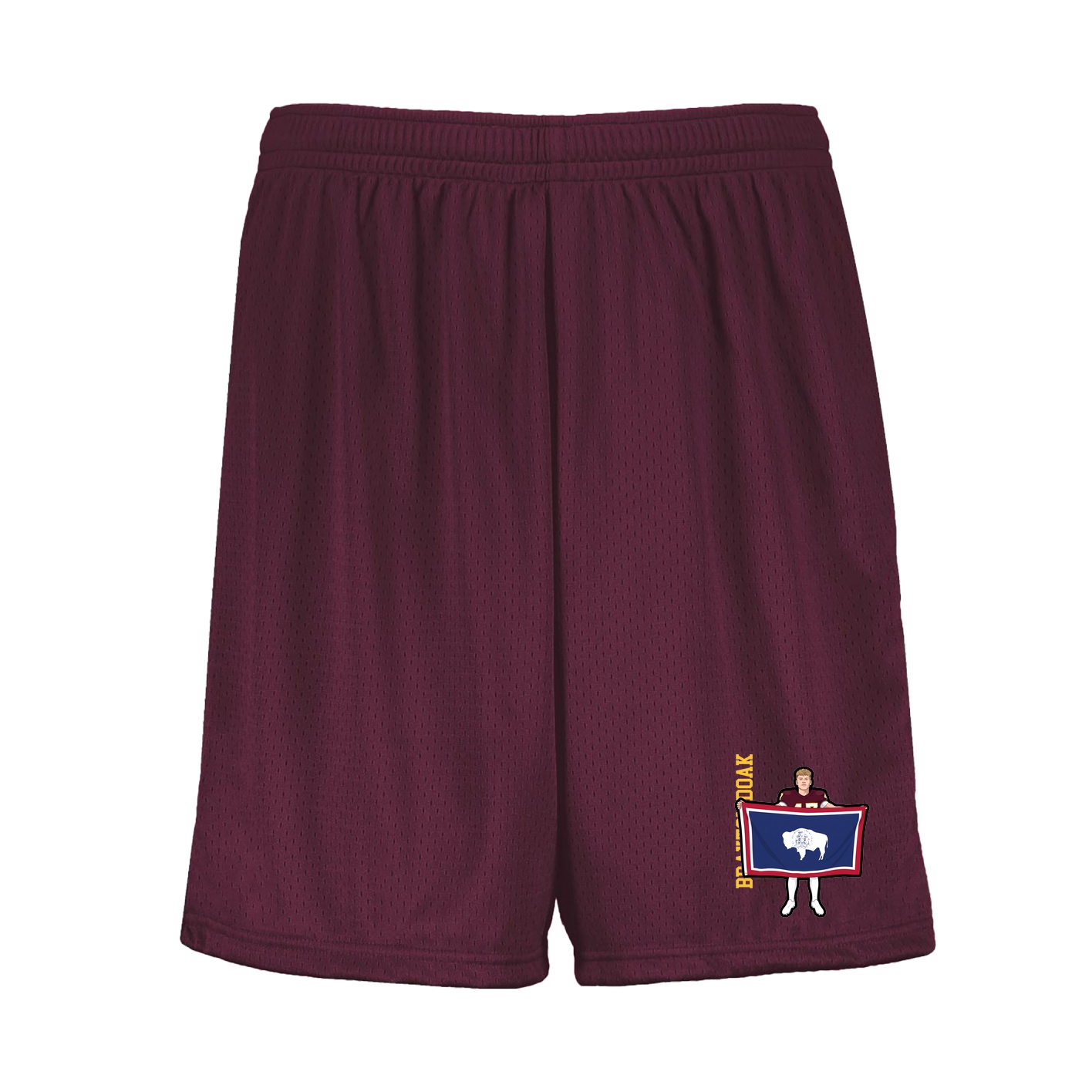 Shorts — Name Vertical in Maroon
