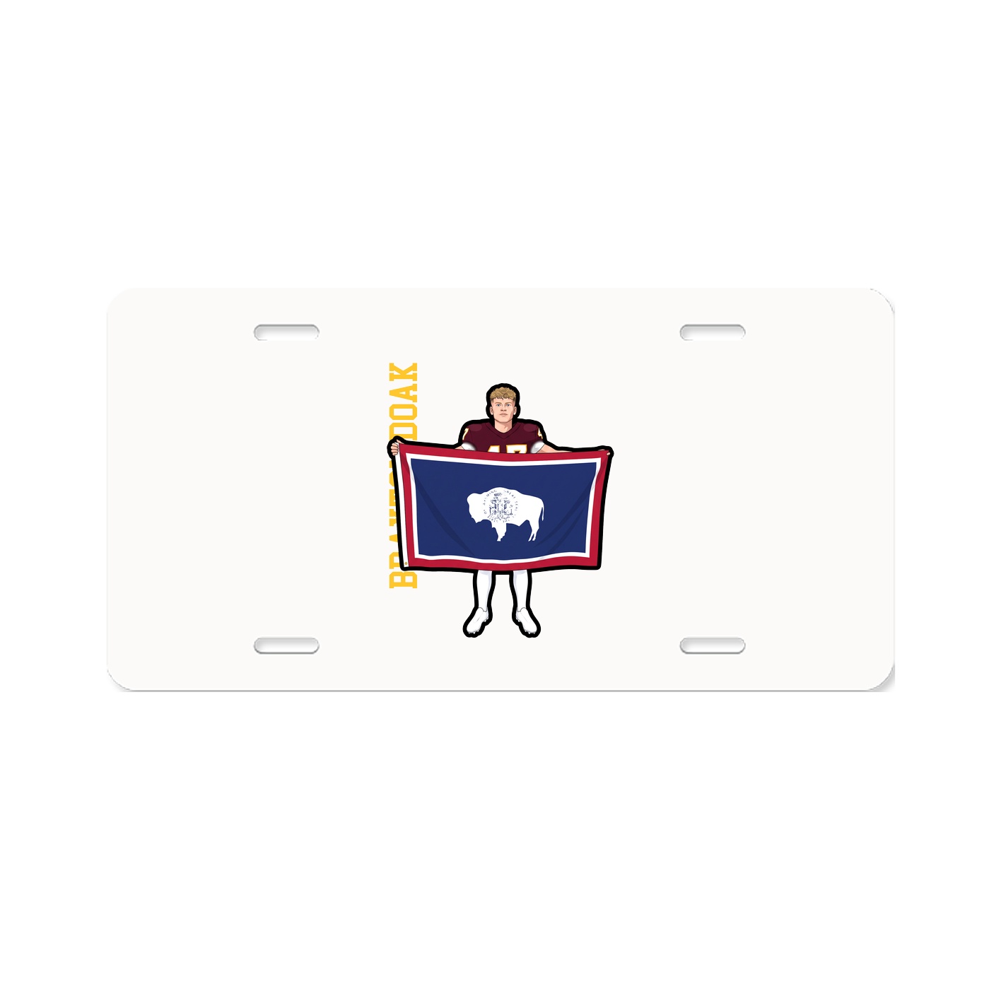 License Plate — Name Vertical in Classic