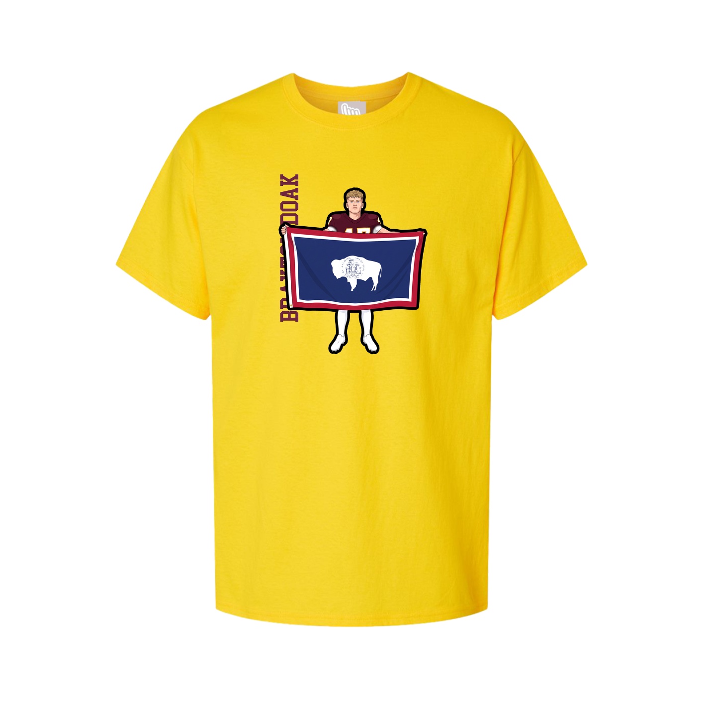 Tee — Name Vertical in Gold