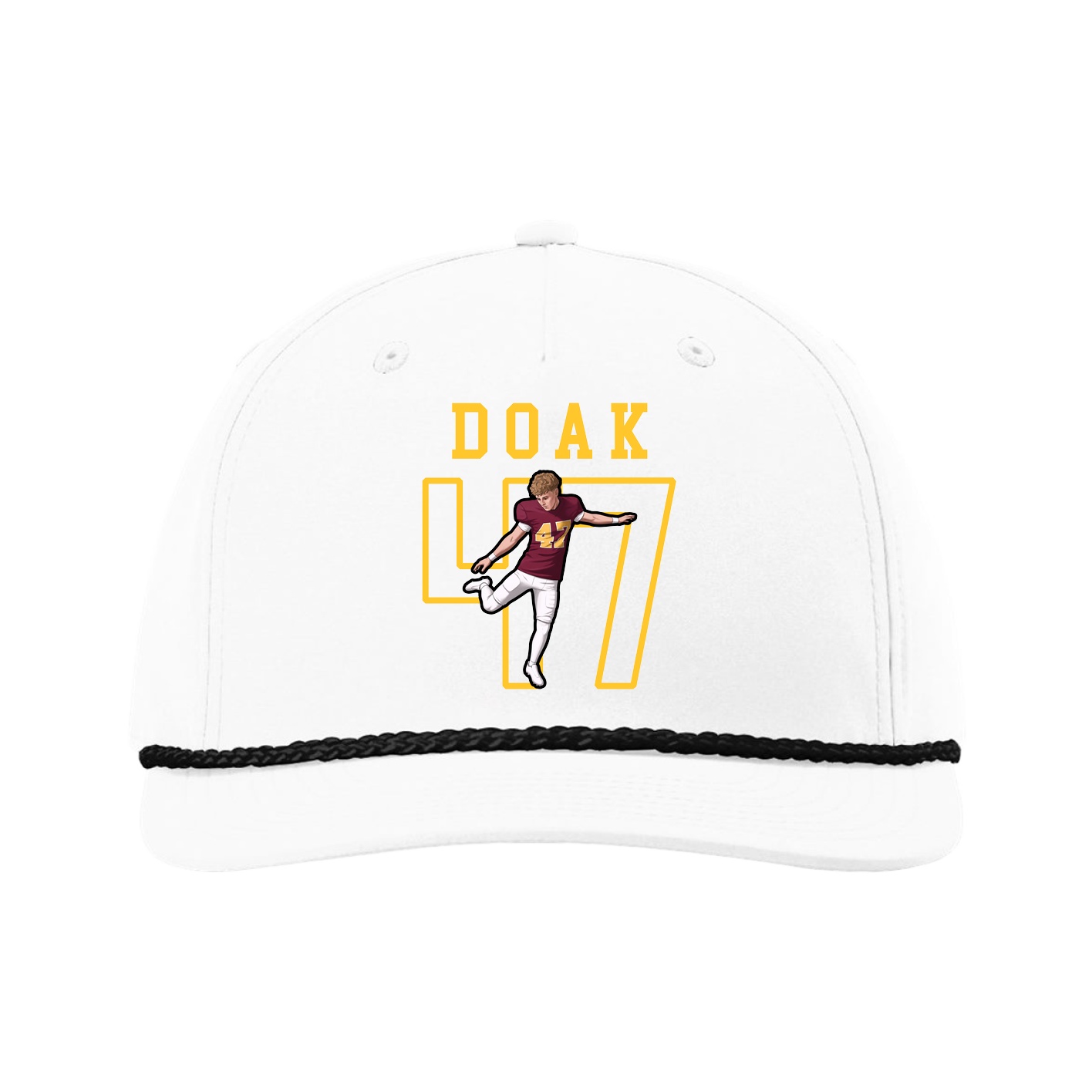 Five-Panel Classic Rope Cap — Shirsey in White