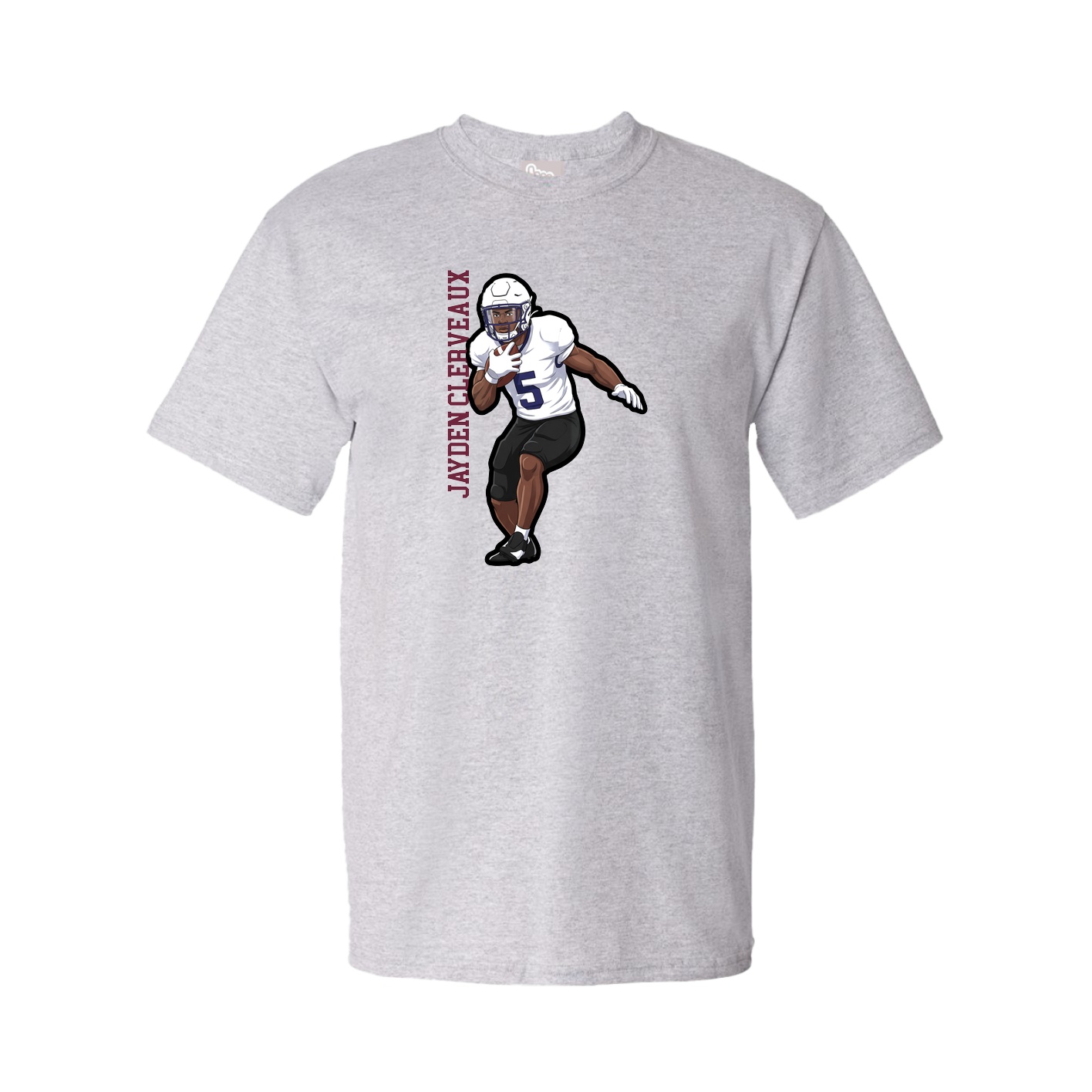 Tee — Name Vertical in Grey