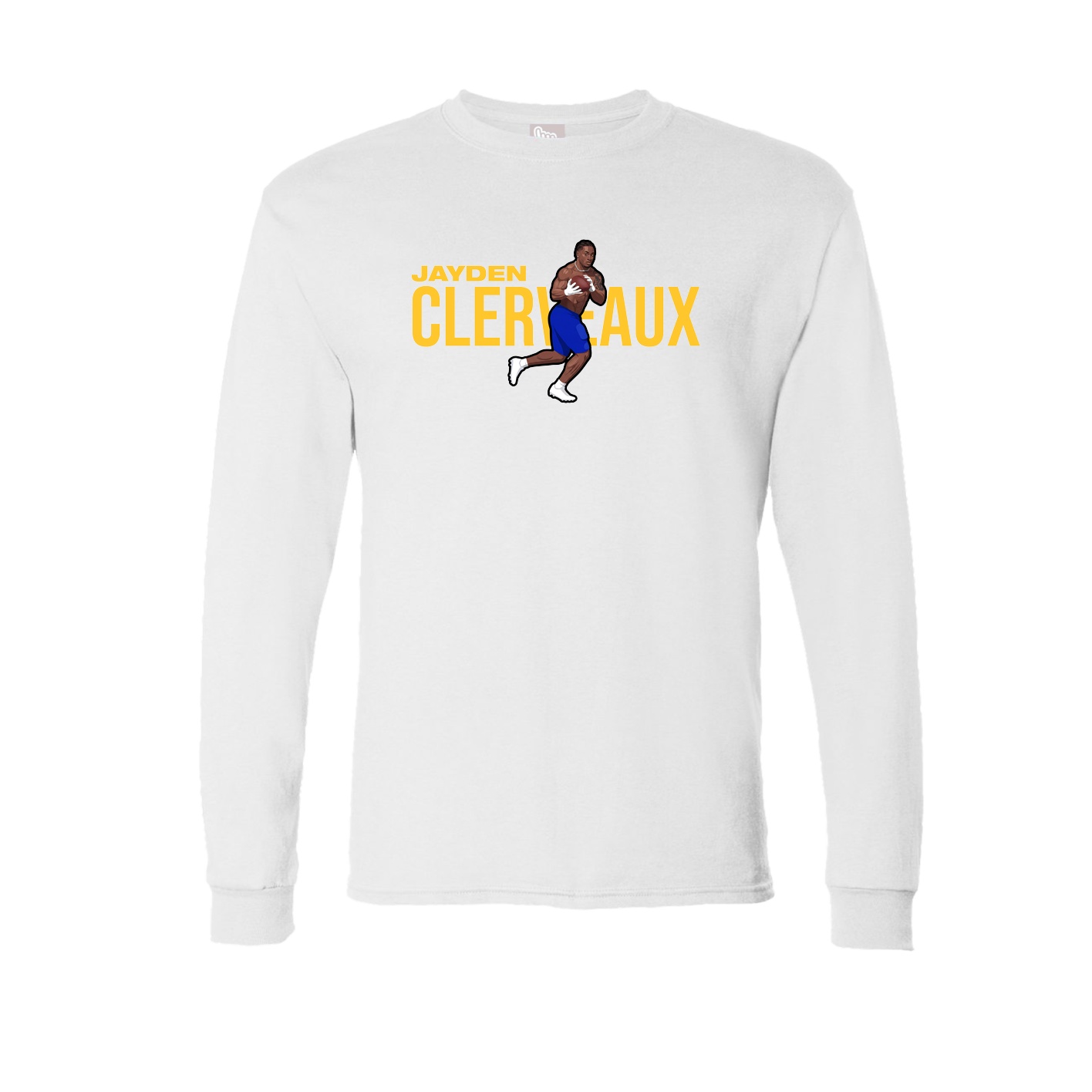 Long Sleeve Tee — Player Name in White