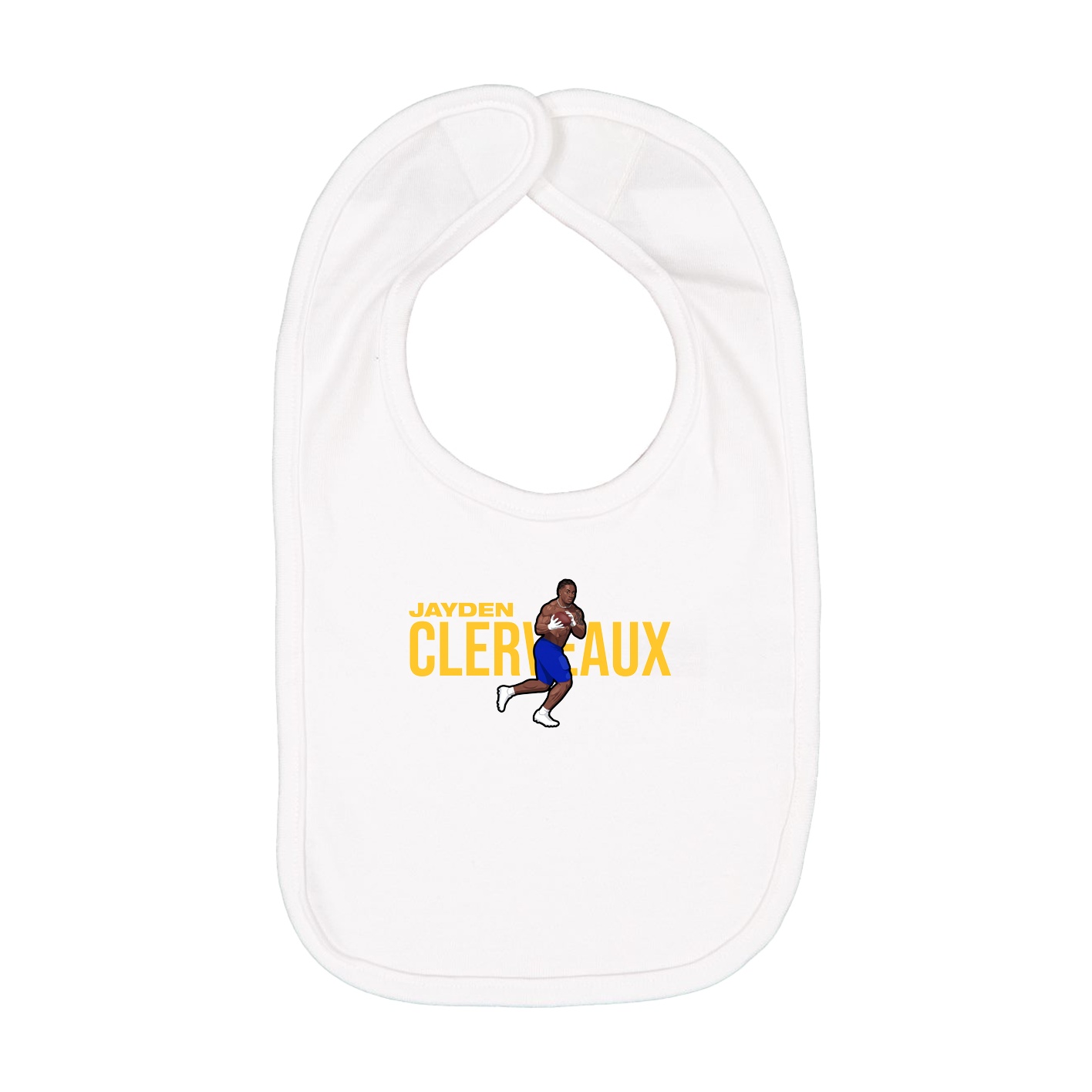 Infant Bib — Player Name in White