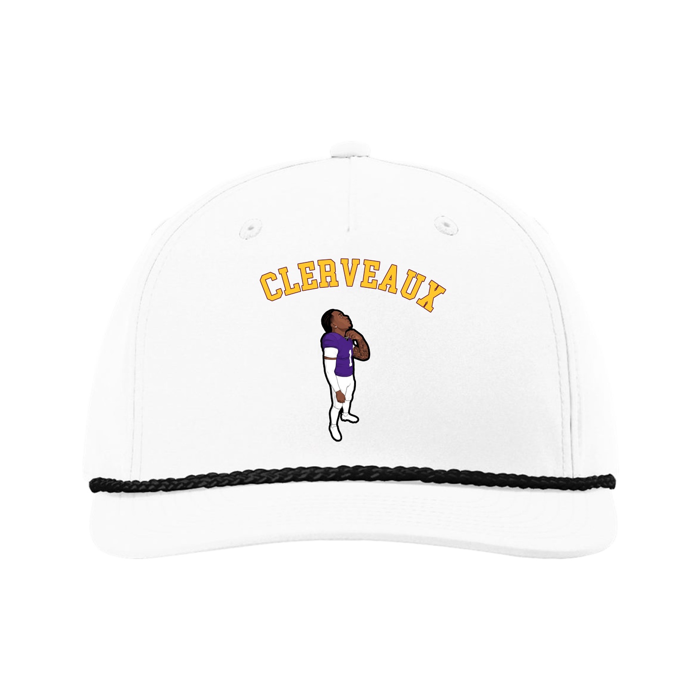 Five-Panel Classic Rope Cap — Shirsey Arch in White