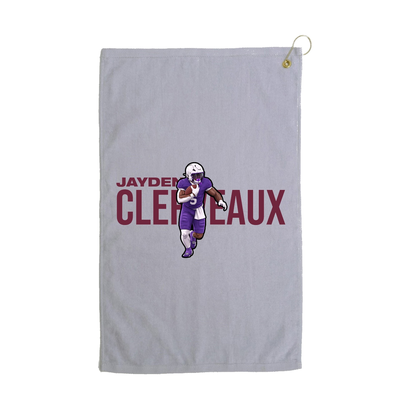 Golf Towel — Player Name in Grey