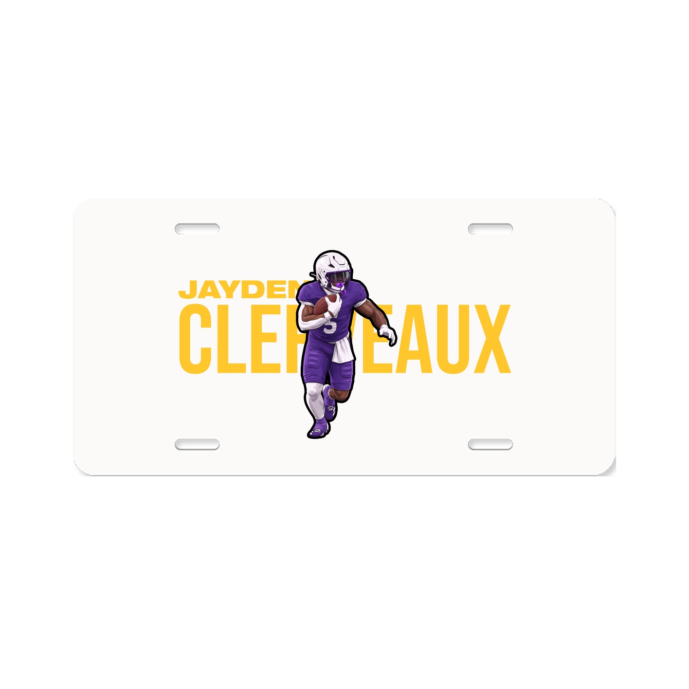 License Plate — Player Name in Classic