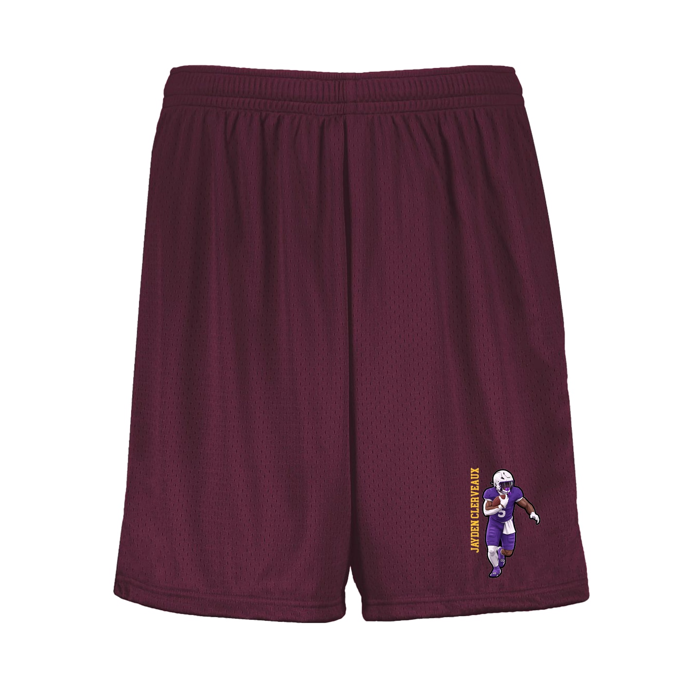 Shorts — Name Vertical in Maroon