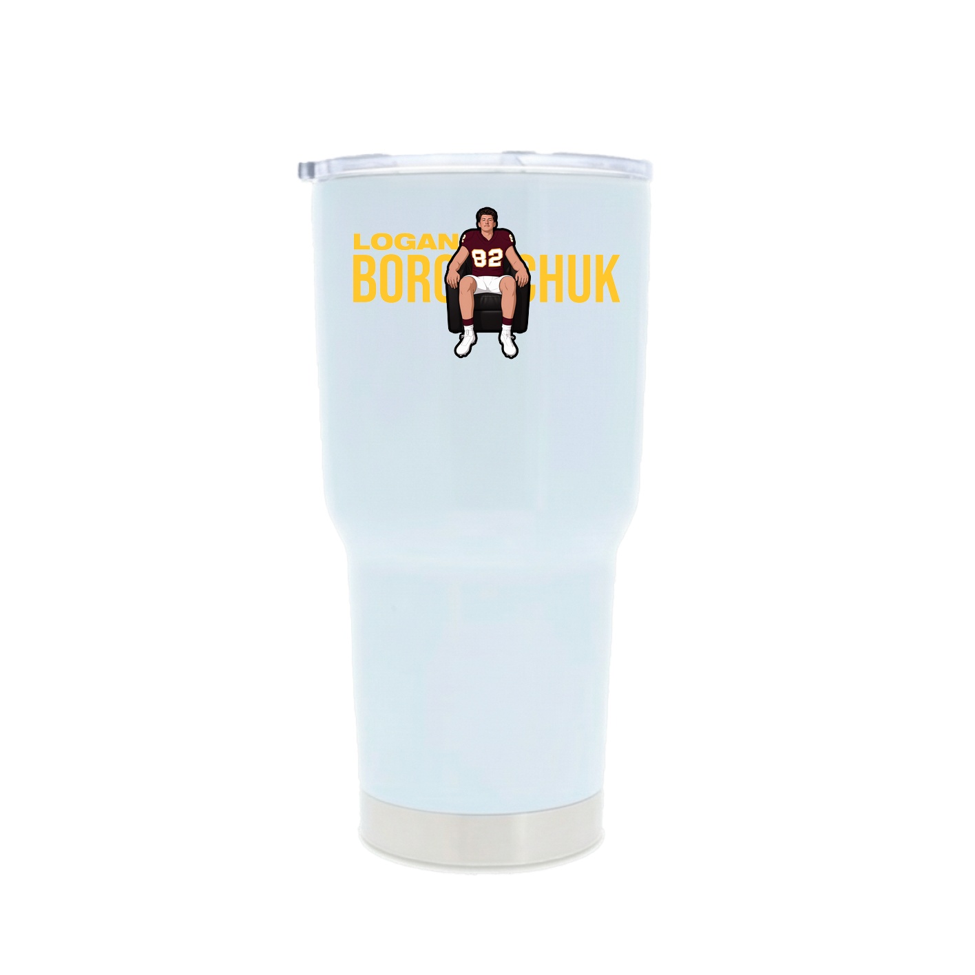 30oz Stainless Steel Tumbler — Player Name in White