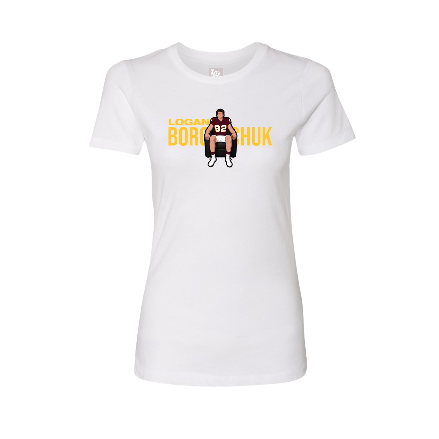 Fitted Women's Tee — Player Name in White