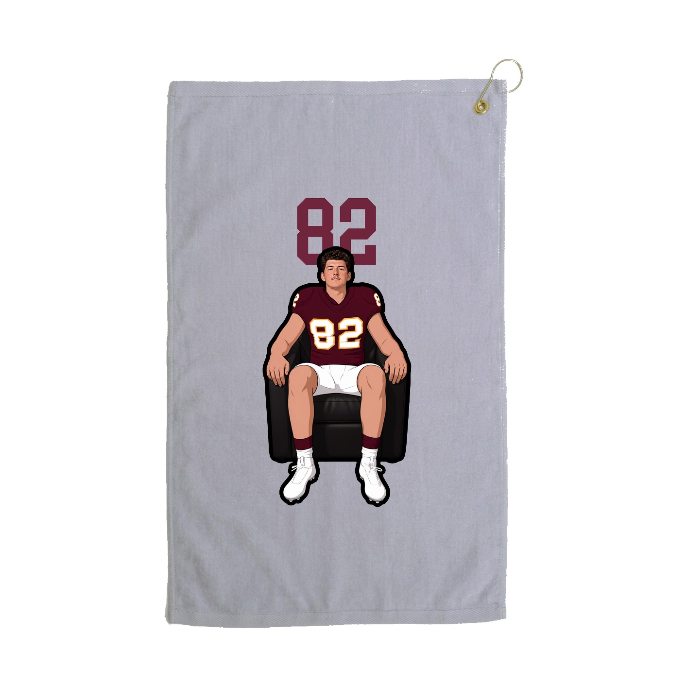 Golf Towel — Number Top in Grey