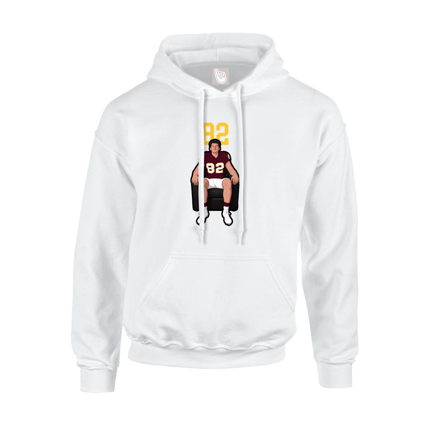 Hoodie — Number Top in White