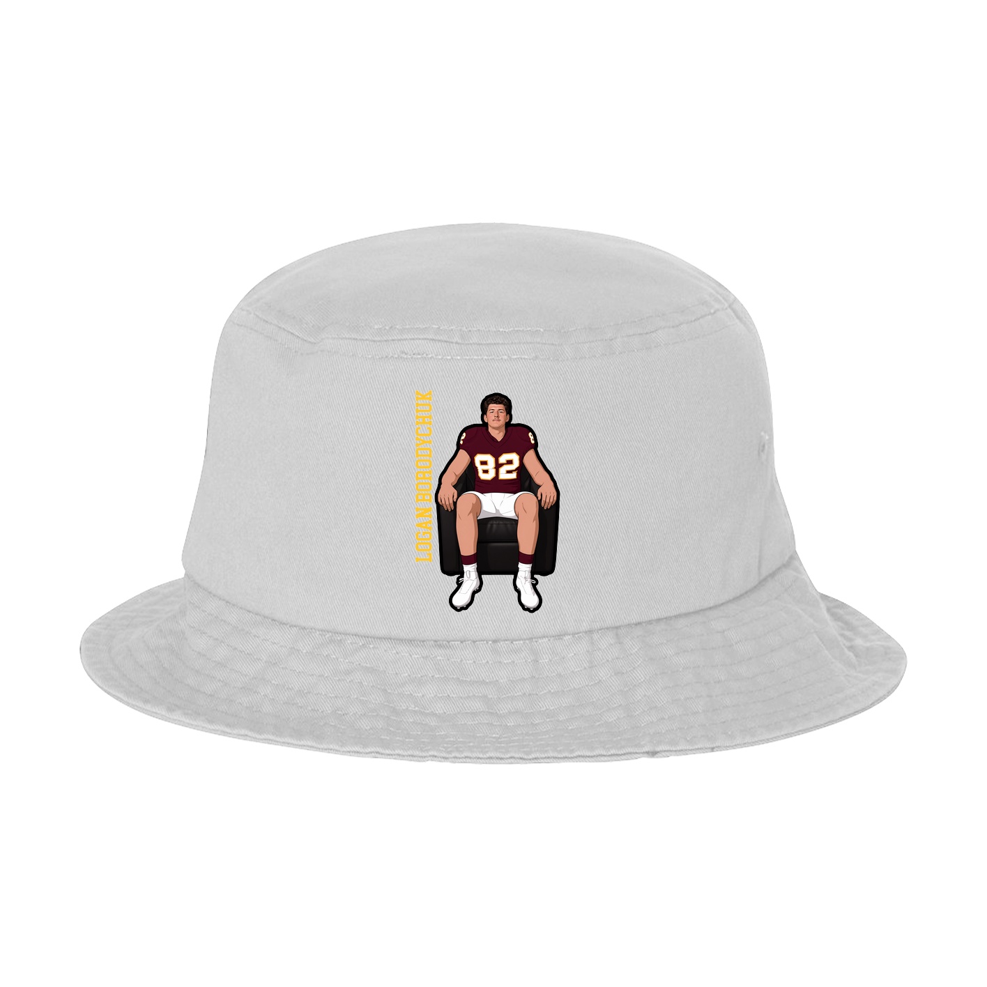 Bucket Cap — Name Vertical in White