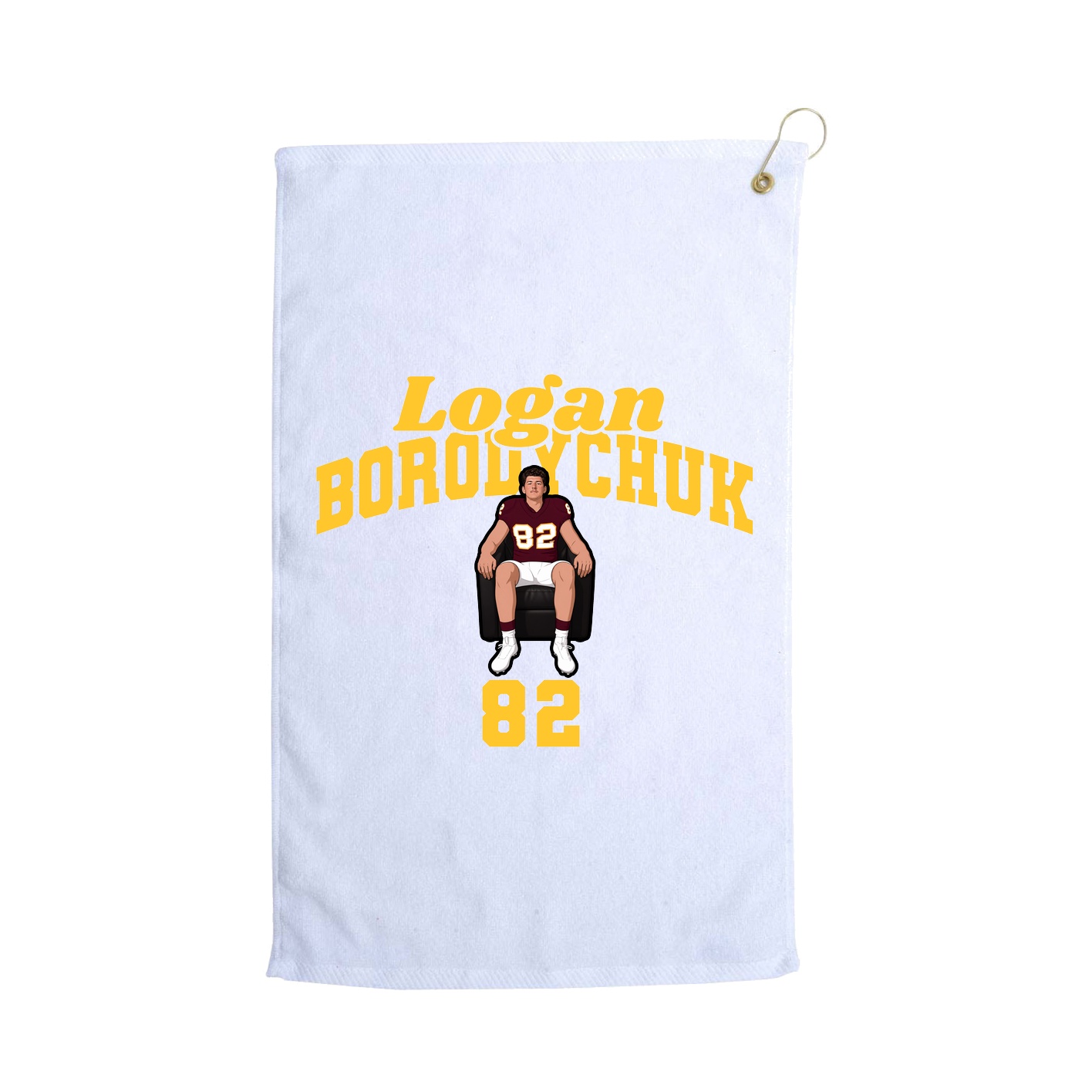 Golf Towel — Signature Arch in White