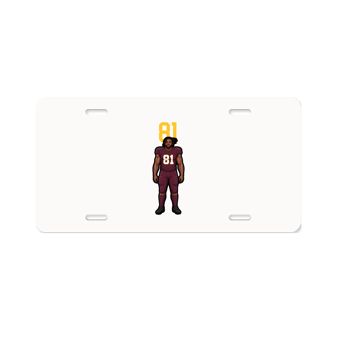 License Plate — Number Top in Classic