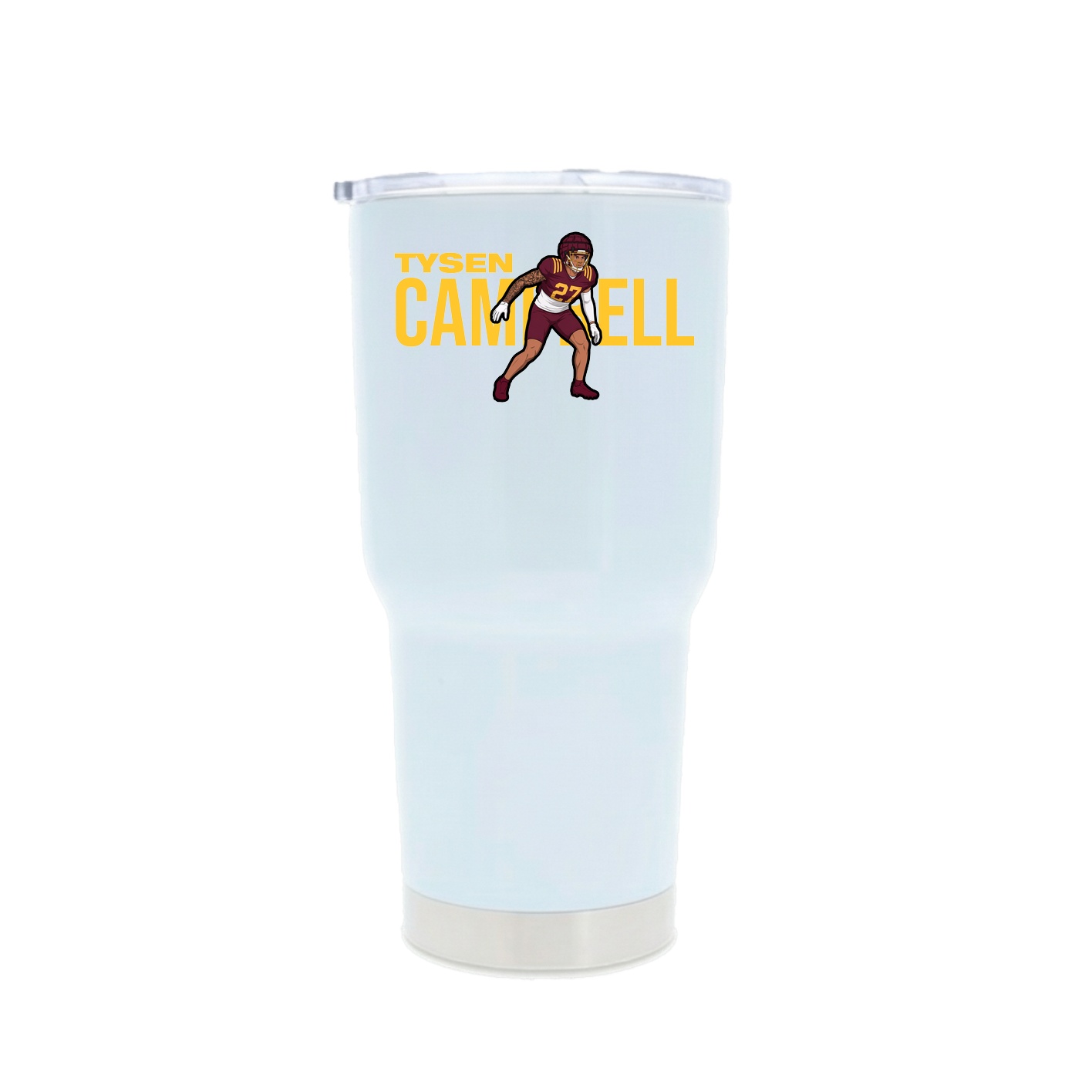 30oz Stainless Steel Tumbler — Player Name in White