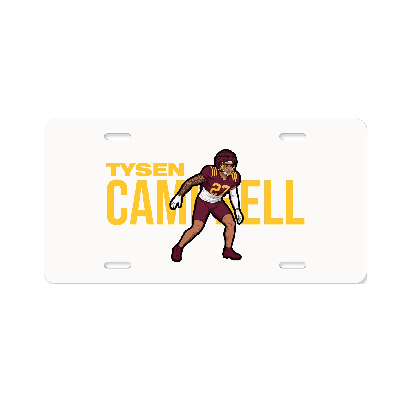 License Plate — Player Name in Classic