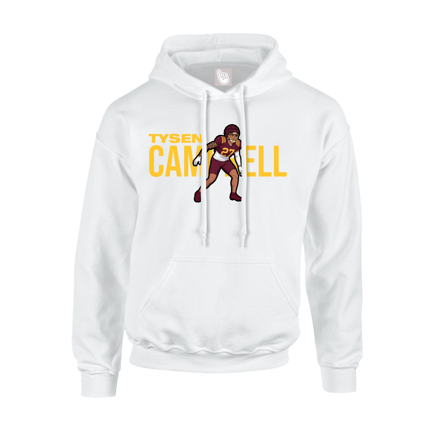 Youth Hoodie — Player Name in White