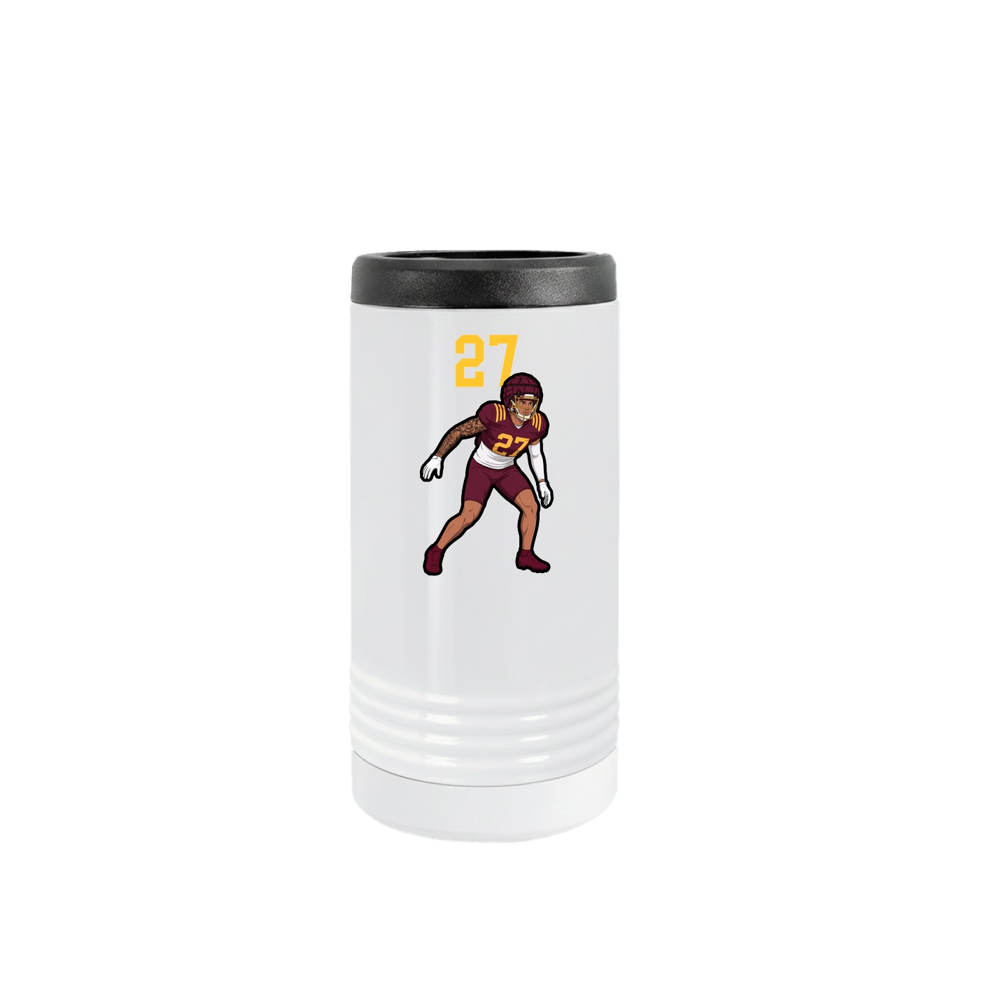 Slim Beverage Holder — Number Top in White