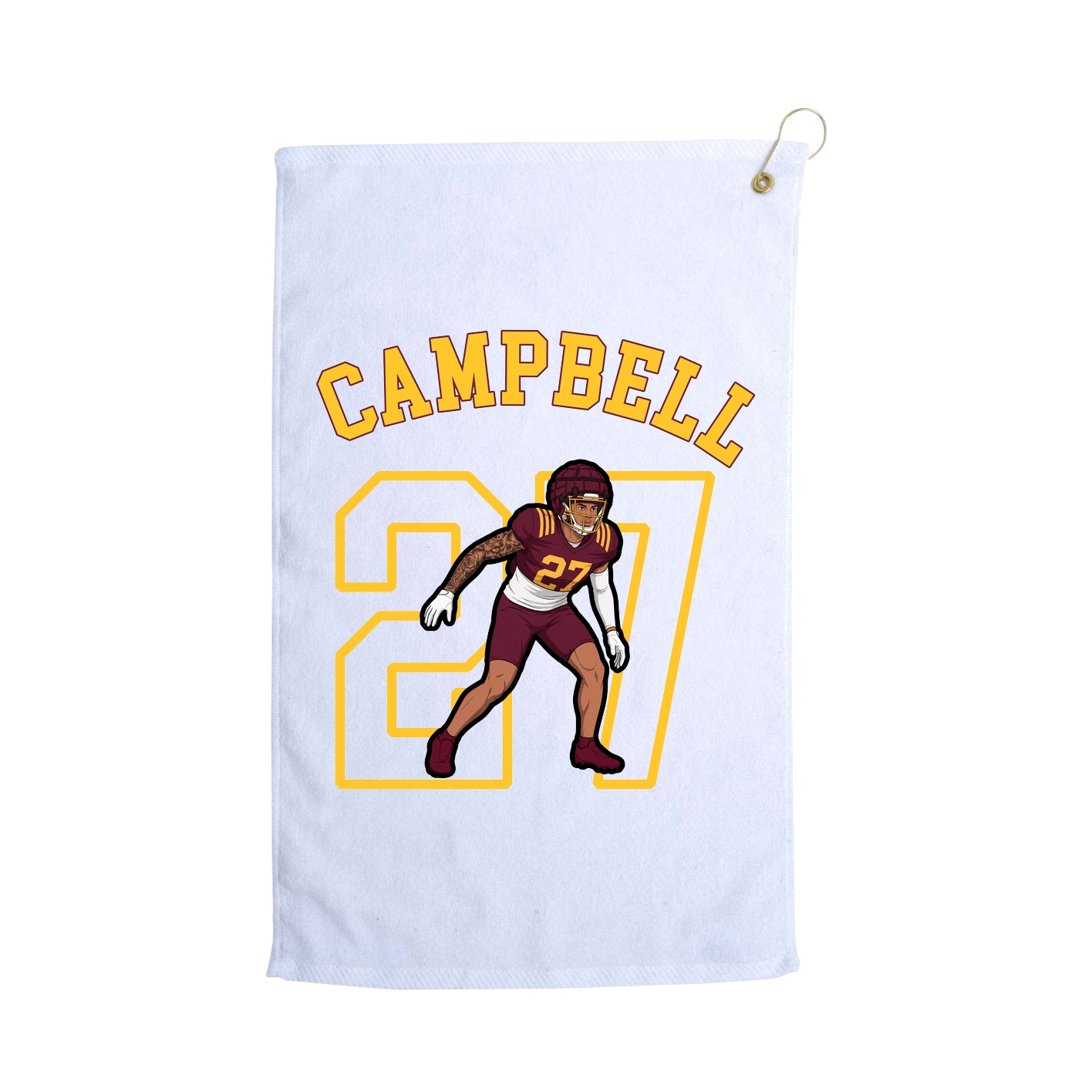 Golf Towel — Shirsey Arch in White