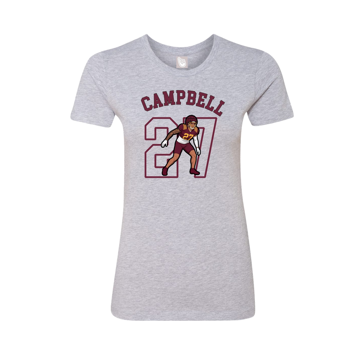 Fitted Women's Tee — Shirsey Arch in Grey