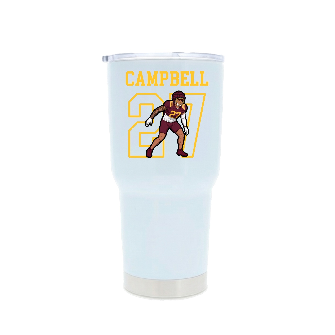 30oz Stainless Steel Tumbler — Shirsey in White
