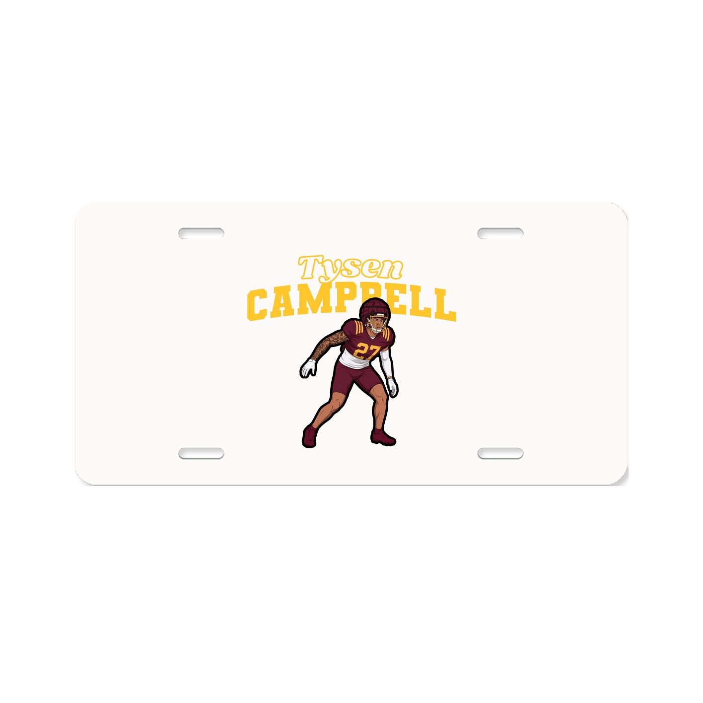 License Plate — Name Arch in Classic