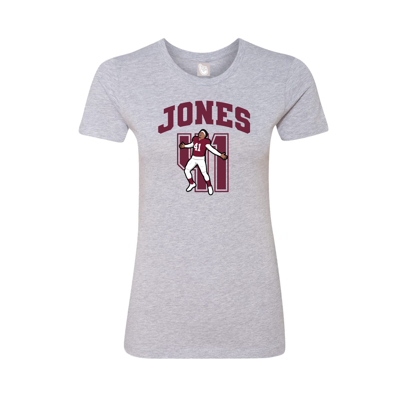 Fitted Women's Tee — Number in Grey