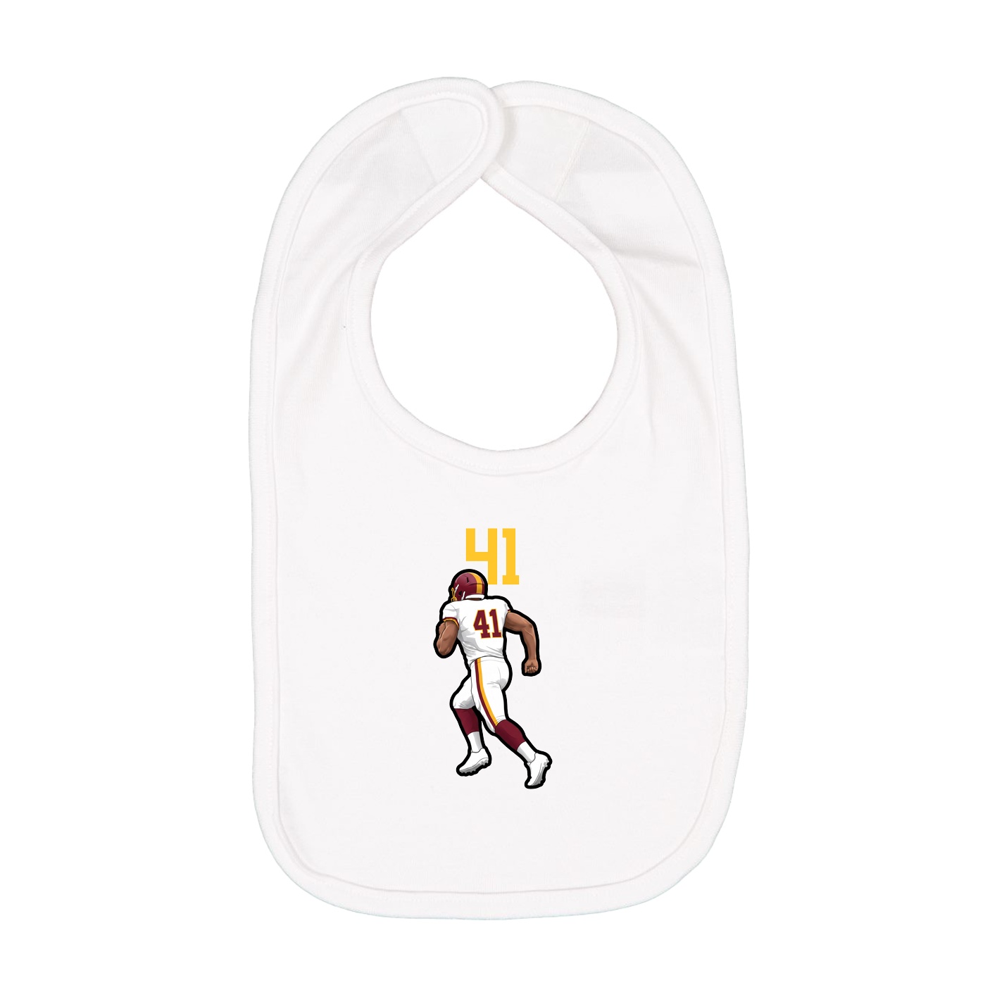 Infant Bib — Number Top in White