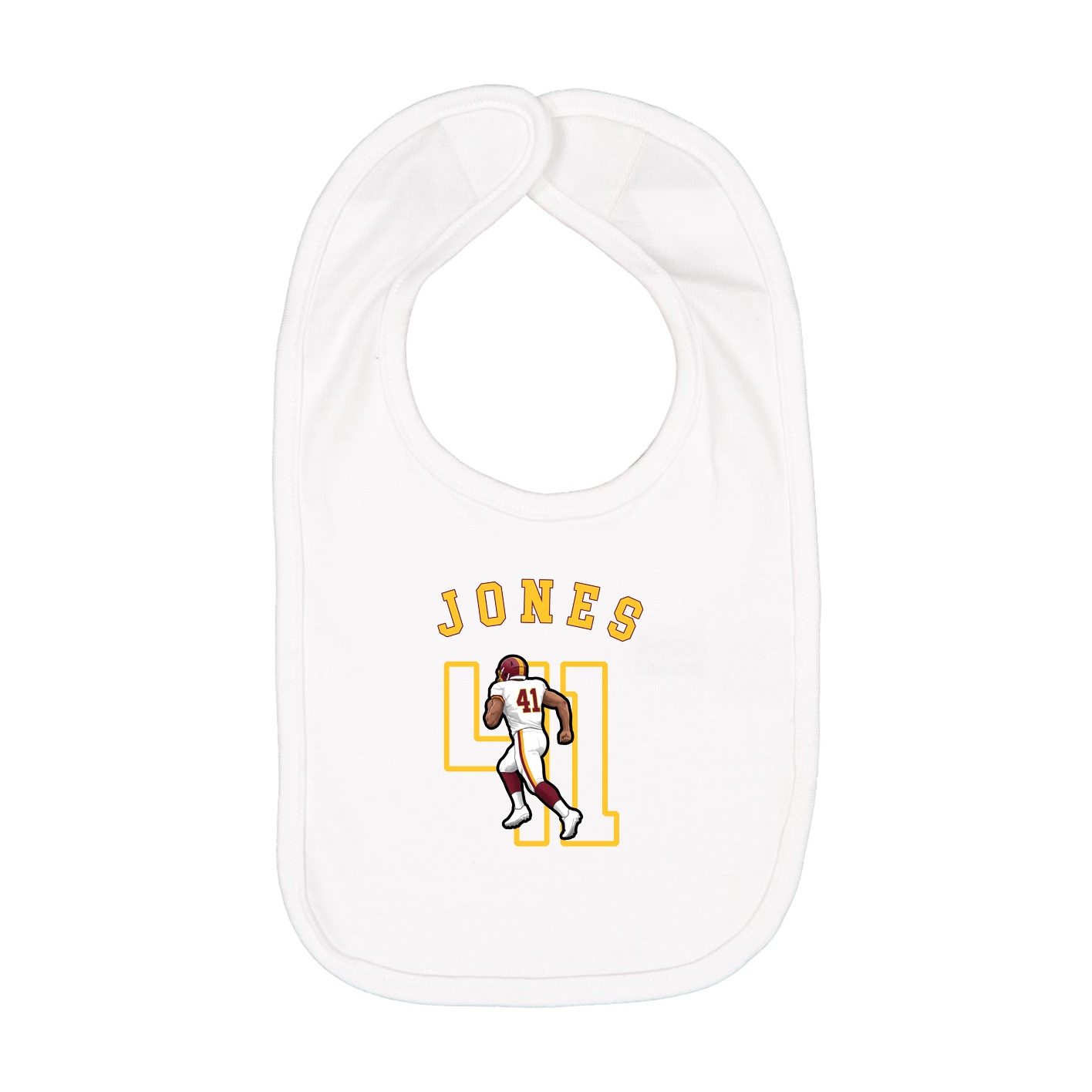 Infant Bib — Shirsey Arch in White