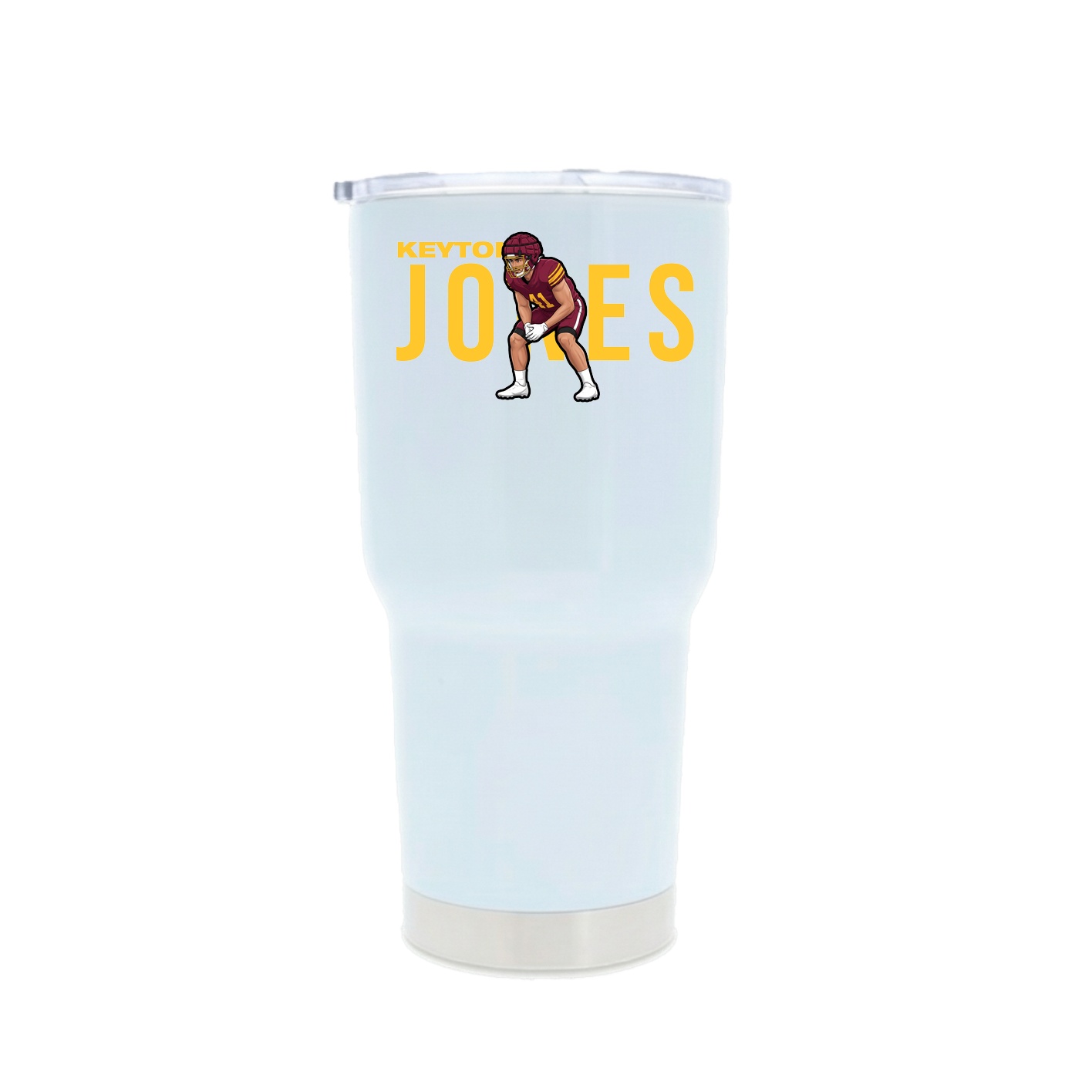 30oz Stainless Steel Tumbler — Player Name in White