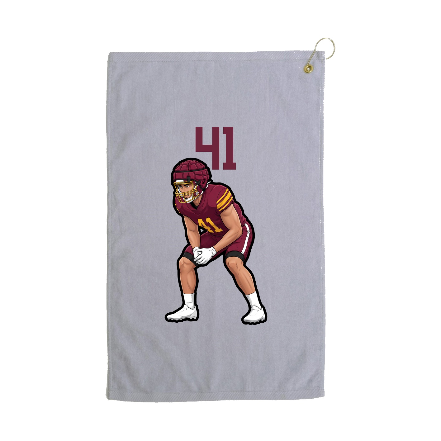 Golf Towel — Number Top in Grey
