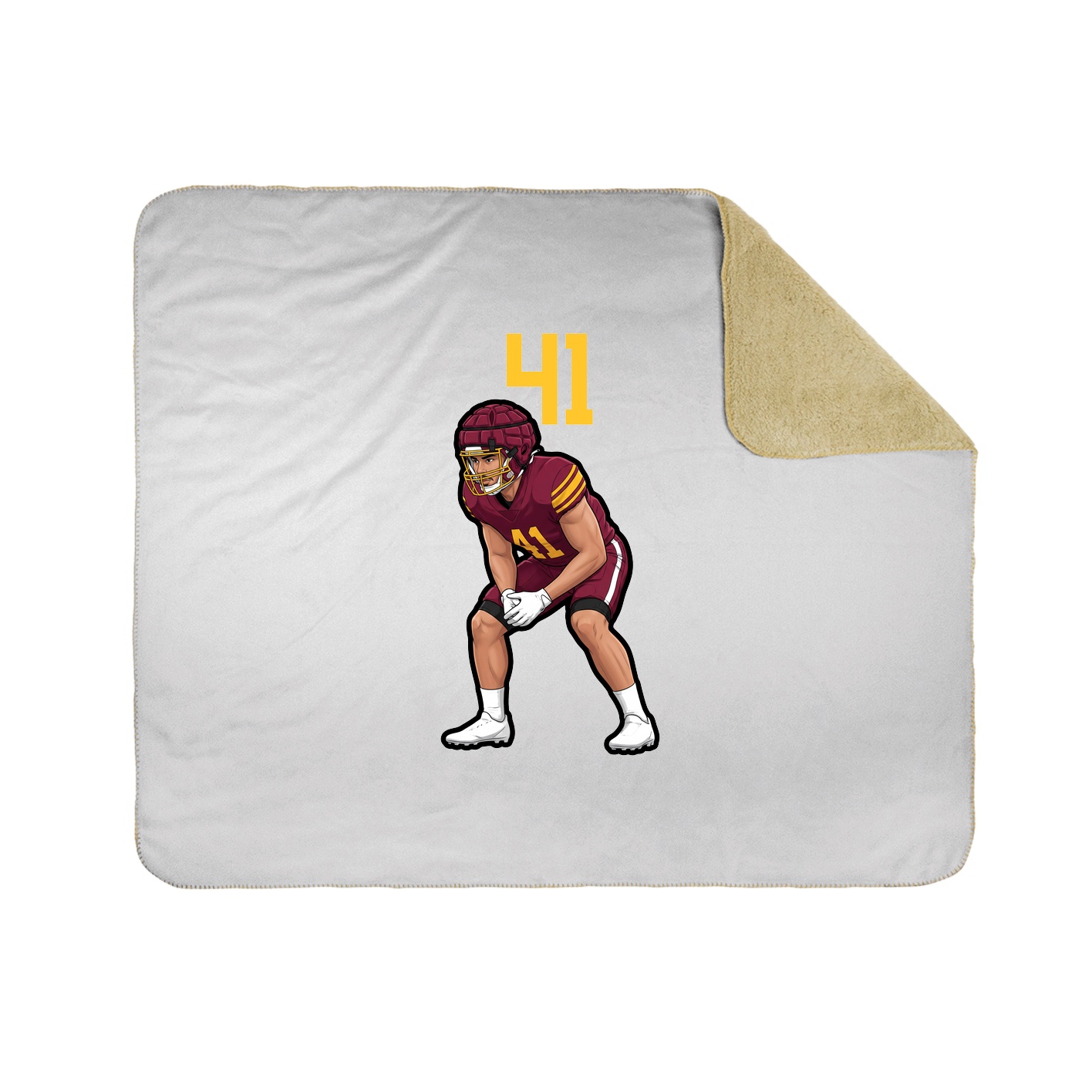 Throw Blanket — Number Top in White