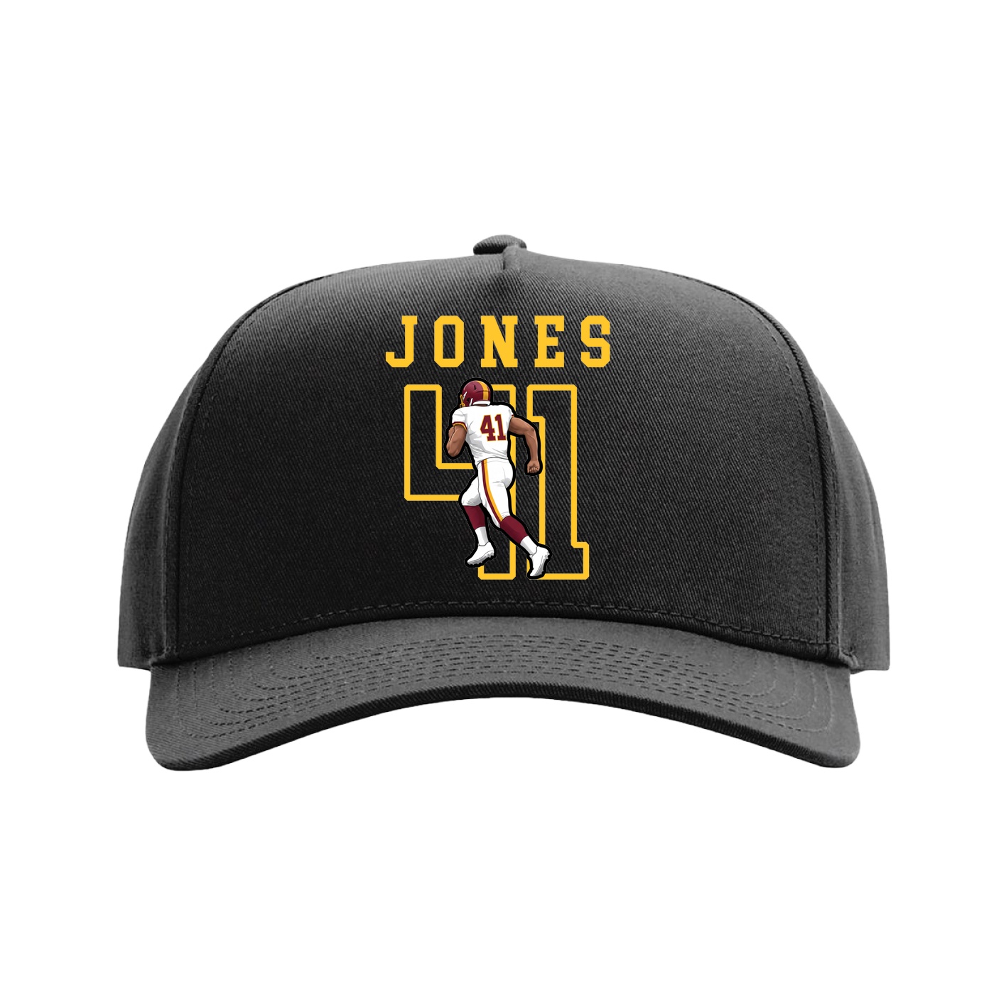 Full Fabric Five-Panel Champ Cap — Shirsey in Black
