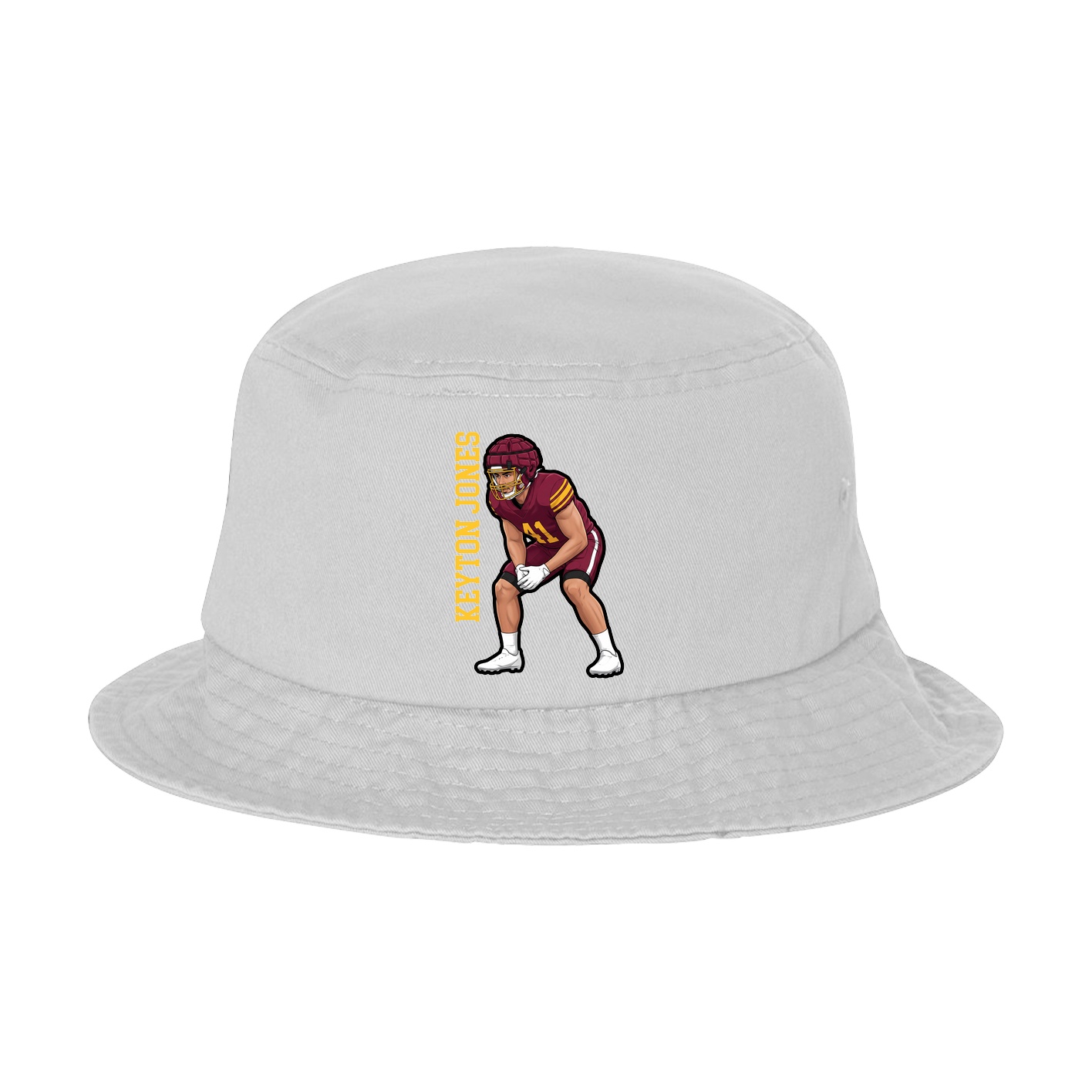 Bucket Cap — Name Vertical in White