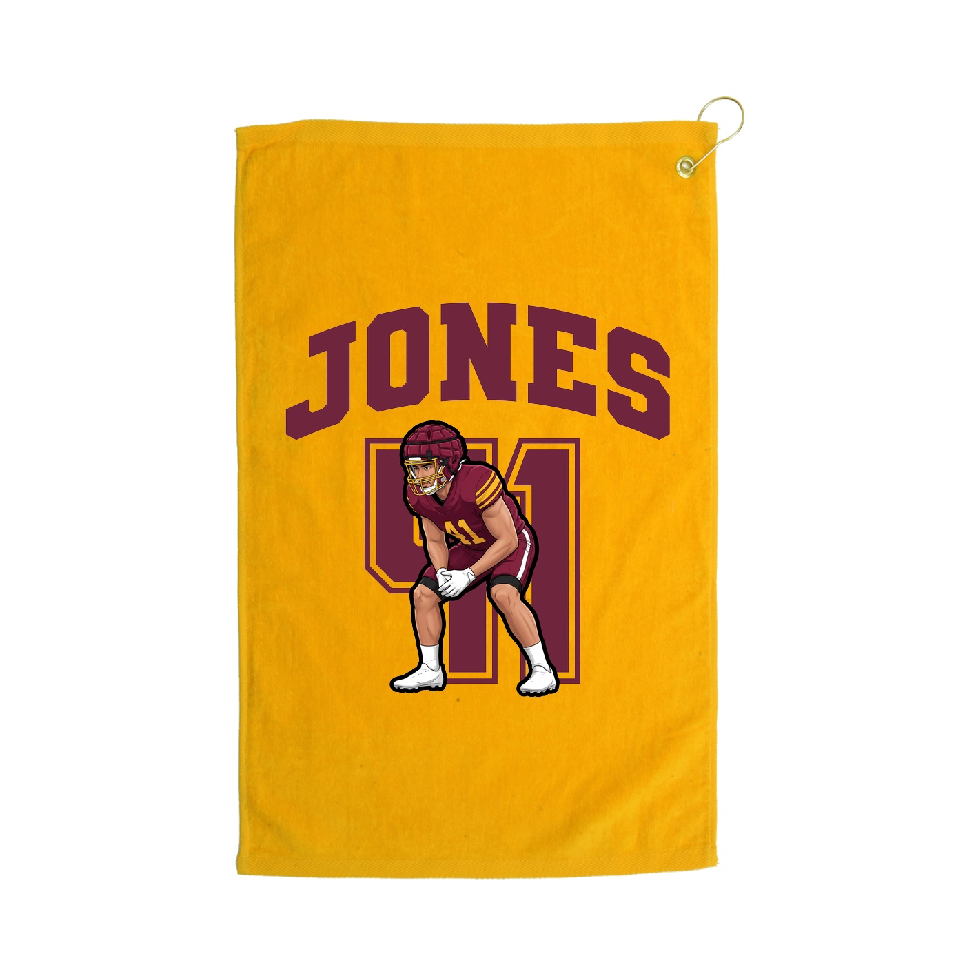 Golf Towel — Number in Gold