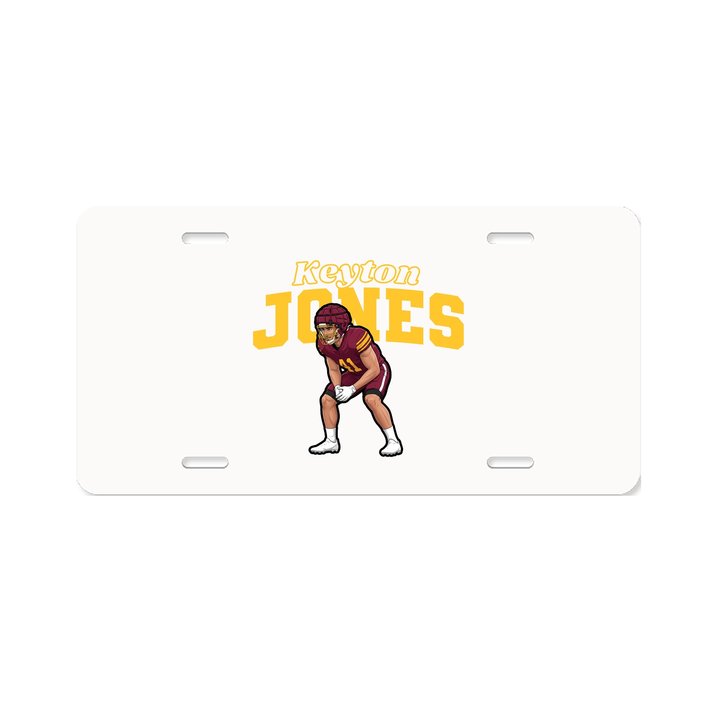 License Plate — Name Arch in Classic