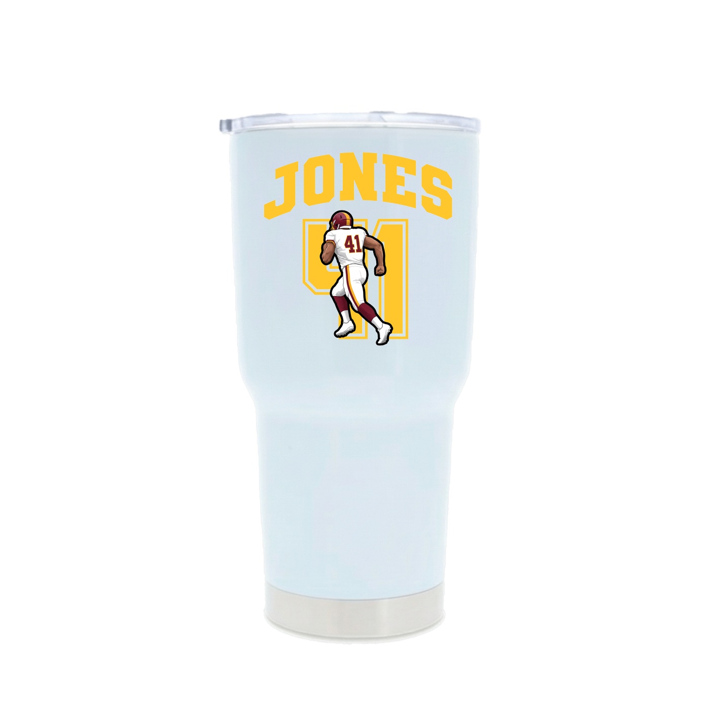 30oz Stainless Steel Tumbler — Number in White