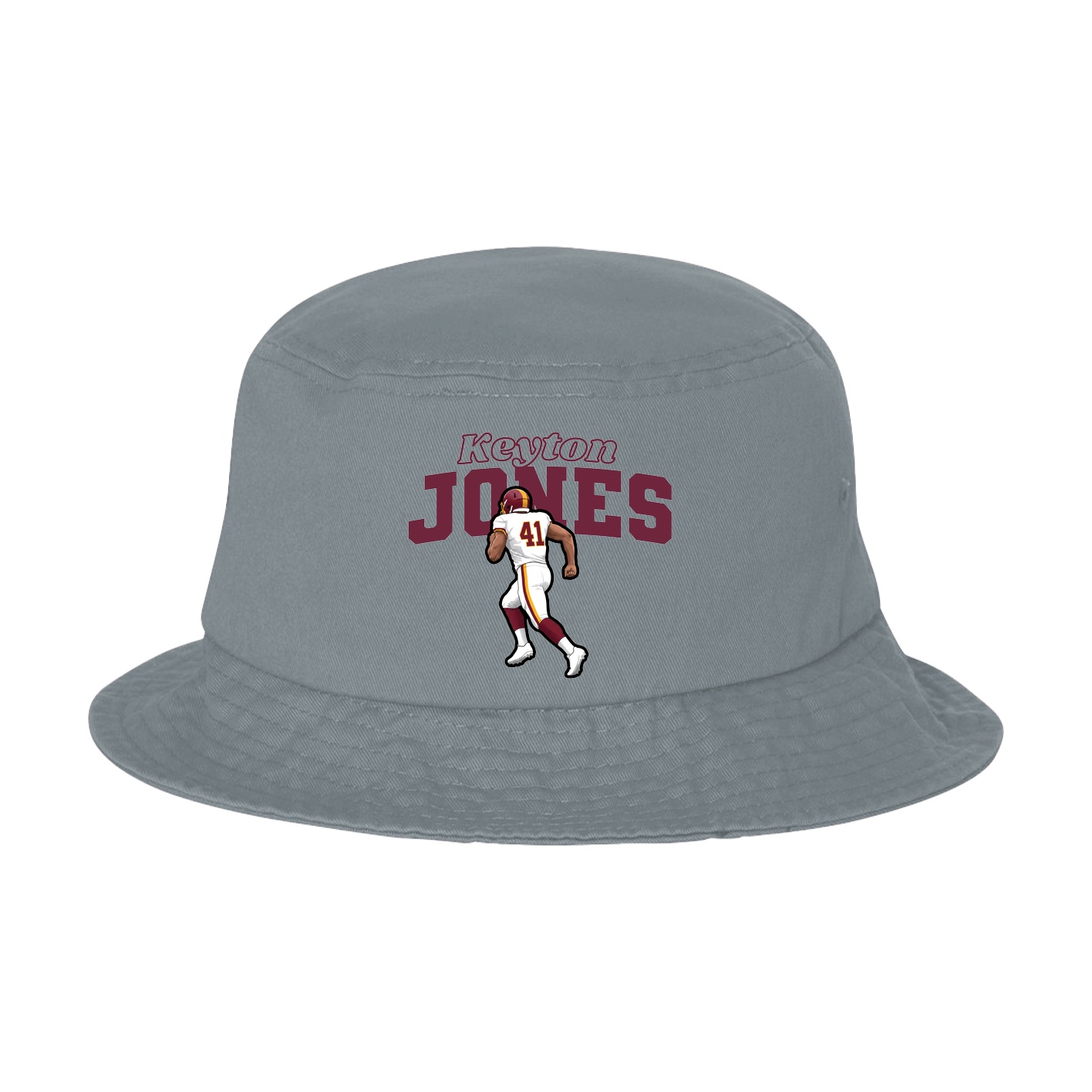 Bucket Cap — Name Arch in Grey